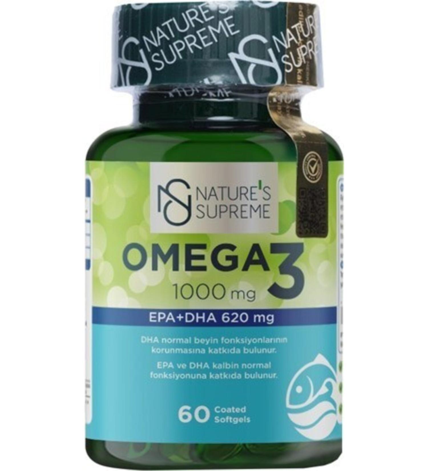 Natures Supreme Omega 3 1000 Mg 60 Capsules - Buy Online on GoSupps.com