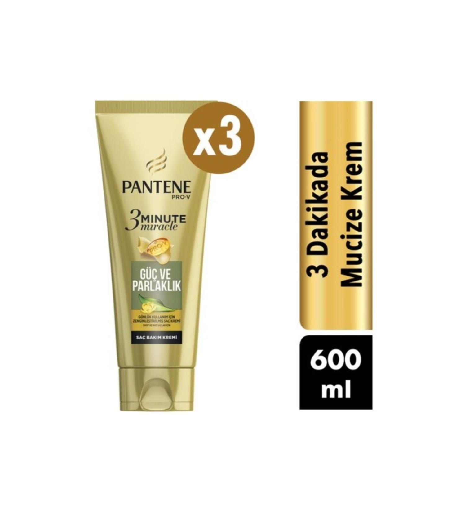 Pantene 3 Minute Miracle Power and shine 200ml*3 pieces