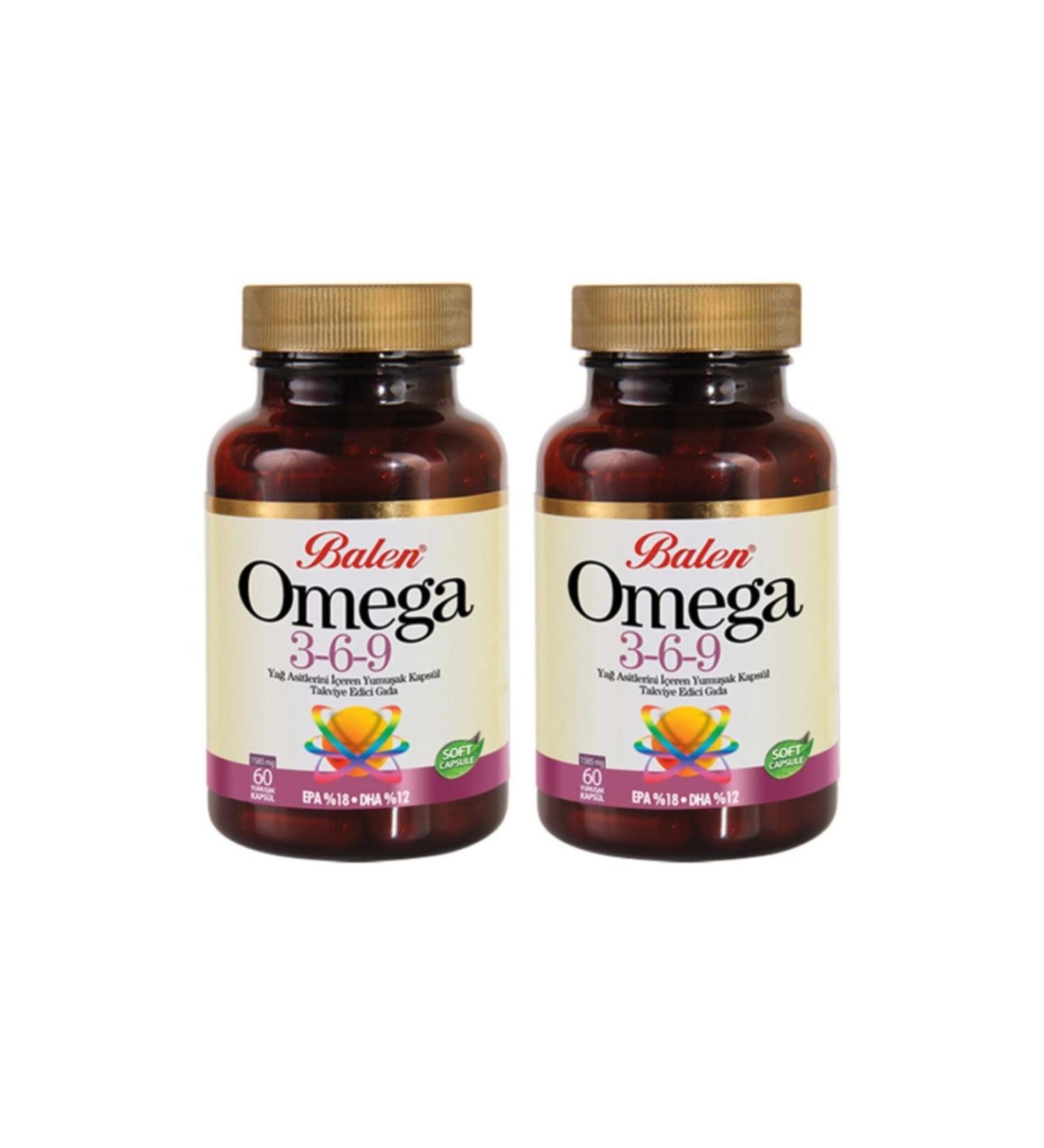 Balen Omega 3 6 9 Softgels - 60 Capsules - 2 Capsules