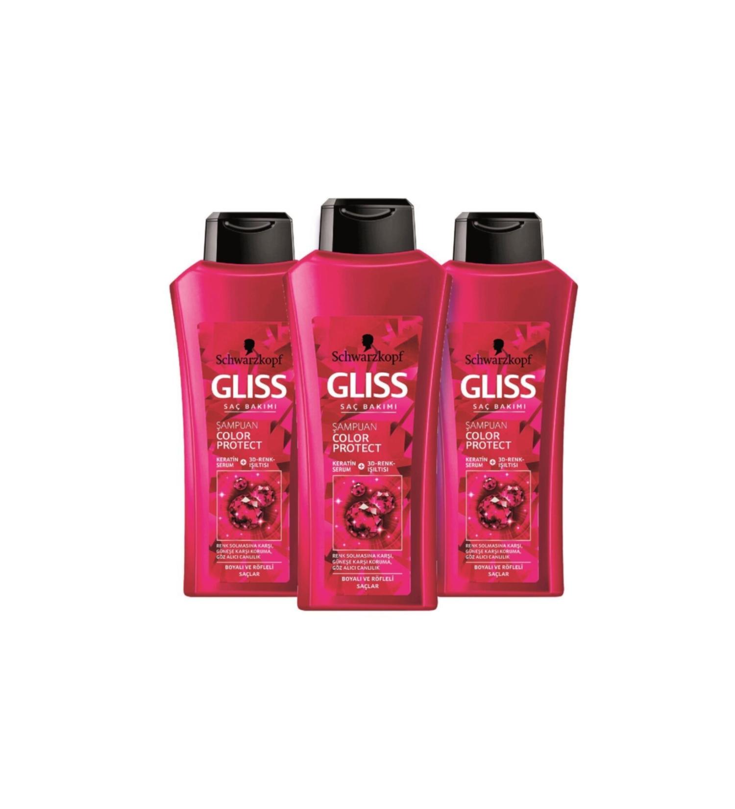 Gliss Shampoo 525 ml Color Tr X 3 Pieces