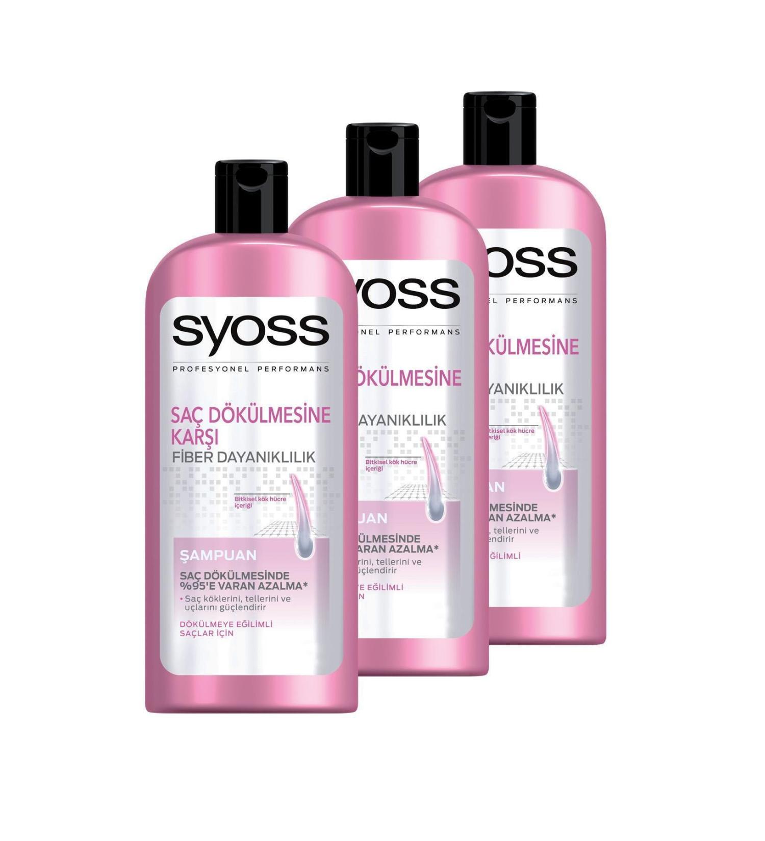 Syoss Anti Hair Loss Shampoo 550 ml X 3 Pieces