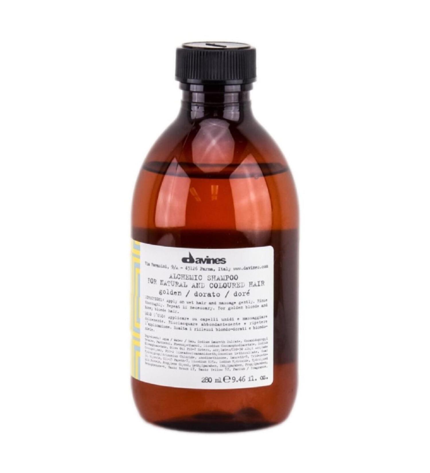 Davines Alchemic Golden Shampoo - Gold Pigment Shampoo 280 ml