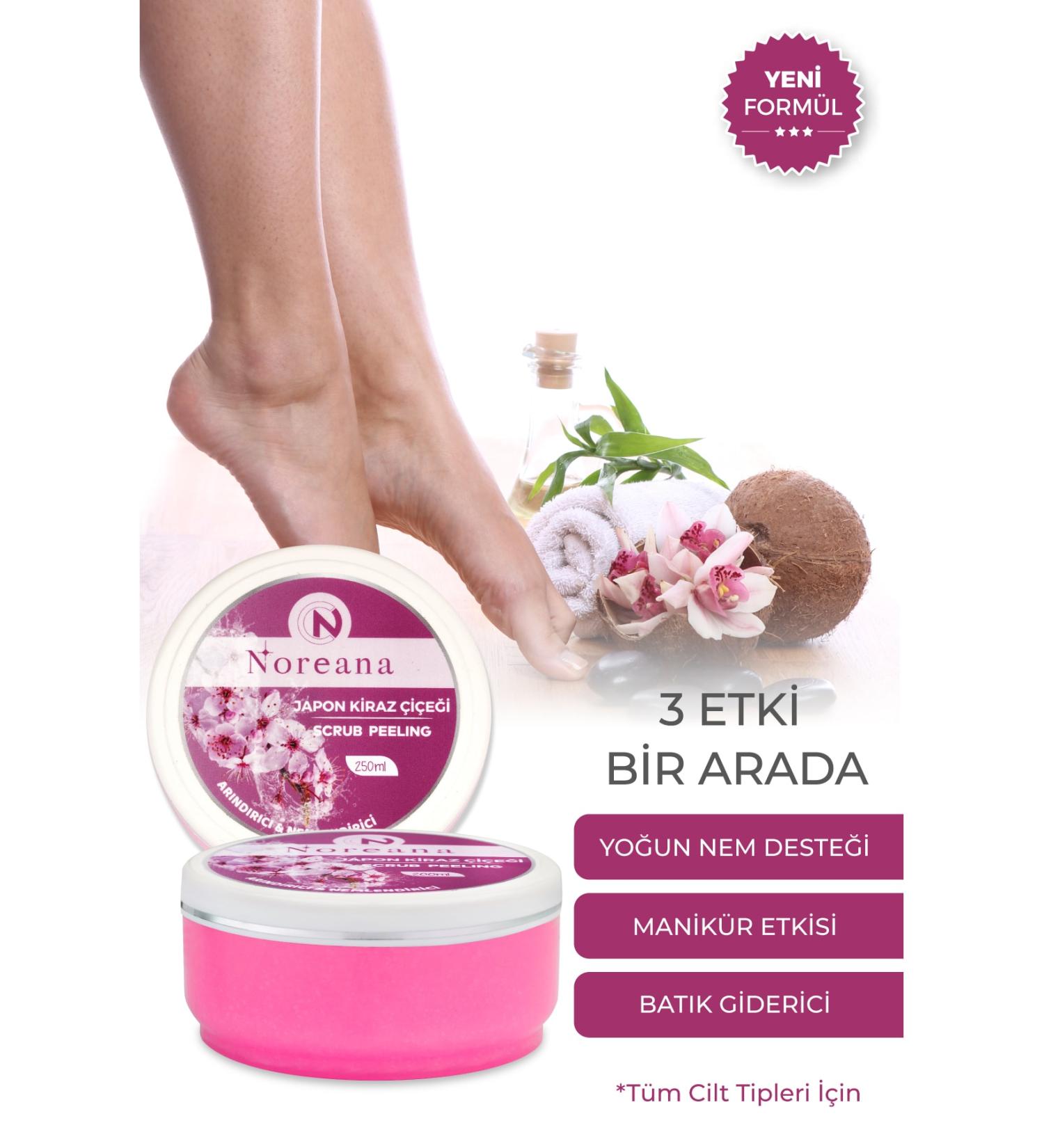 Noreana Japanese Cherry Blossom Scrub Peeling 250ml Strawberry Leg & Ingrown Toner