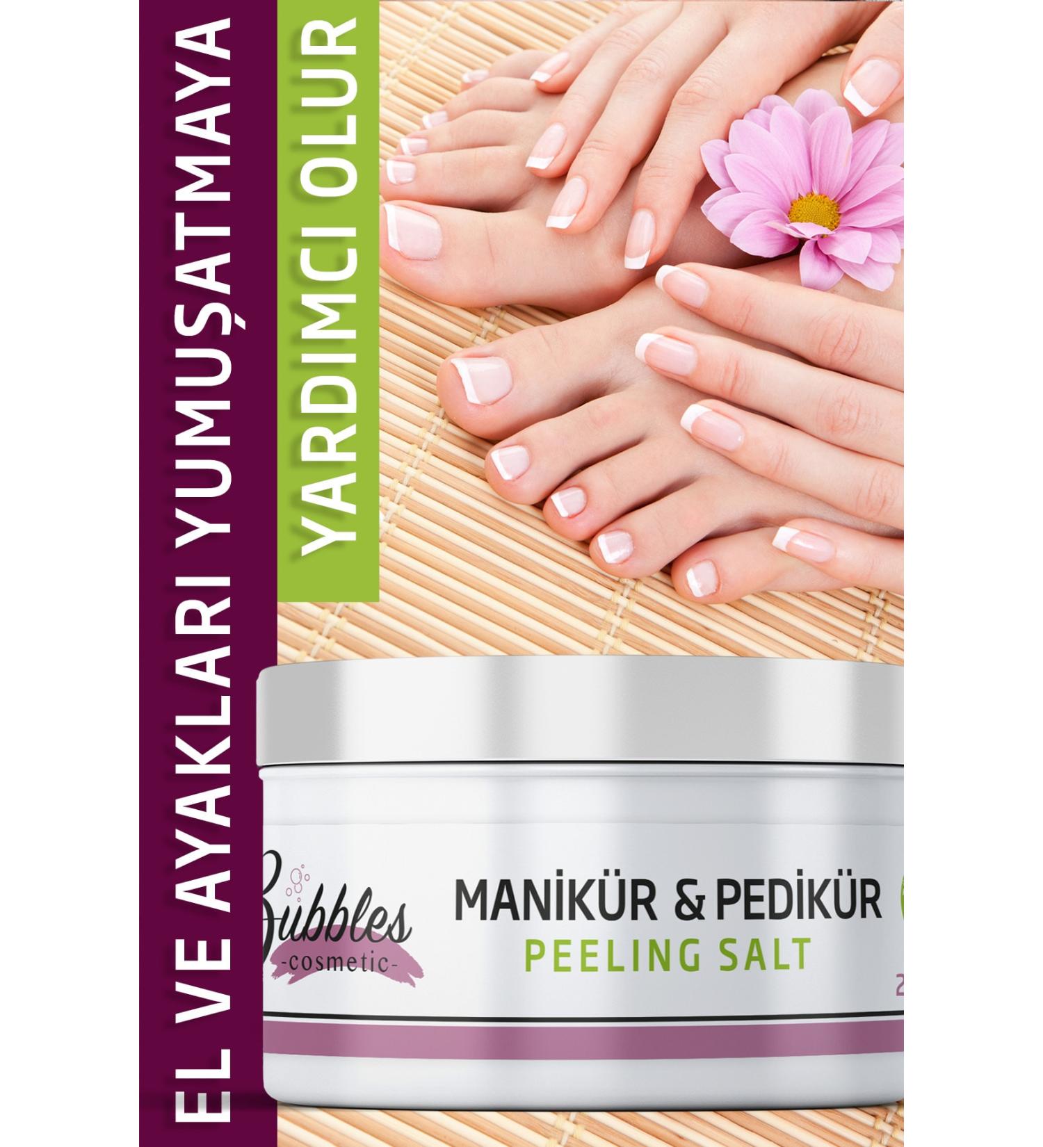 bs bubbles cosmetic 60sn Fast Easy And Natural Manicure & Pedicure Peeling 250gr - Buy Online on GoSupps.com