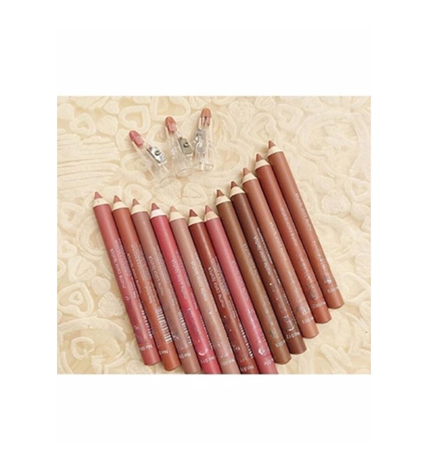 Mardinal Sp Lip Pencil Matte Color Lipstick Jumbo Thick Pencil Lipstick Waterproof 12 Li Set
