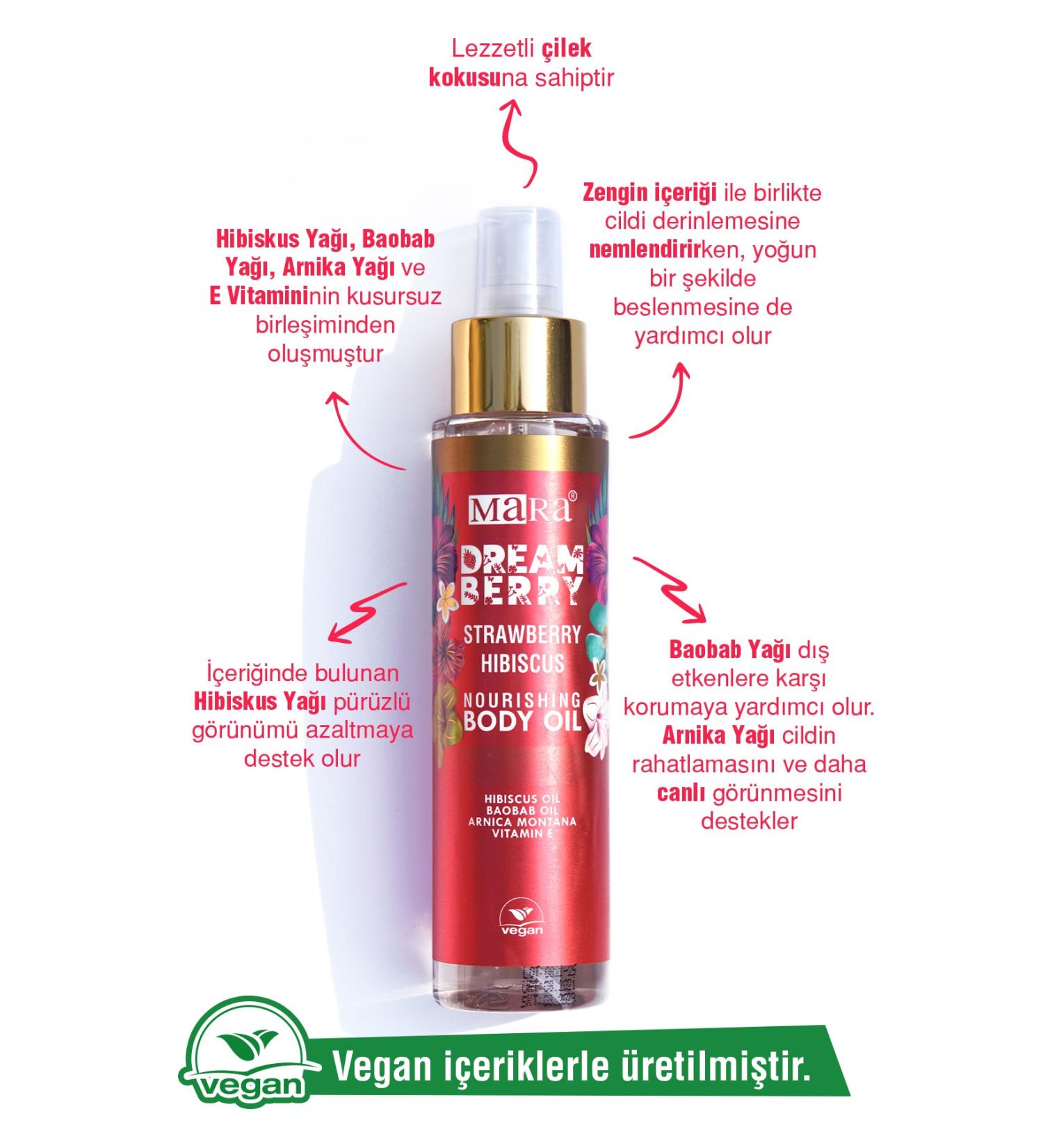 Mara Strawberry Hibiscus Body Oil 100 ml - Buy Online on GoSupps.com