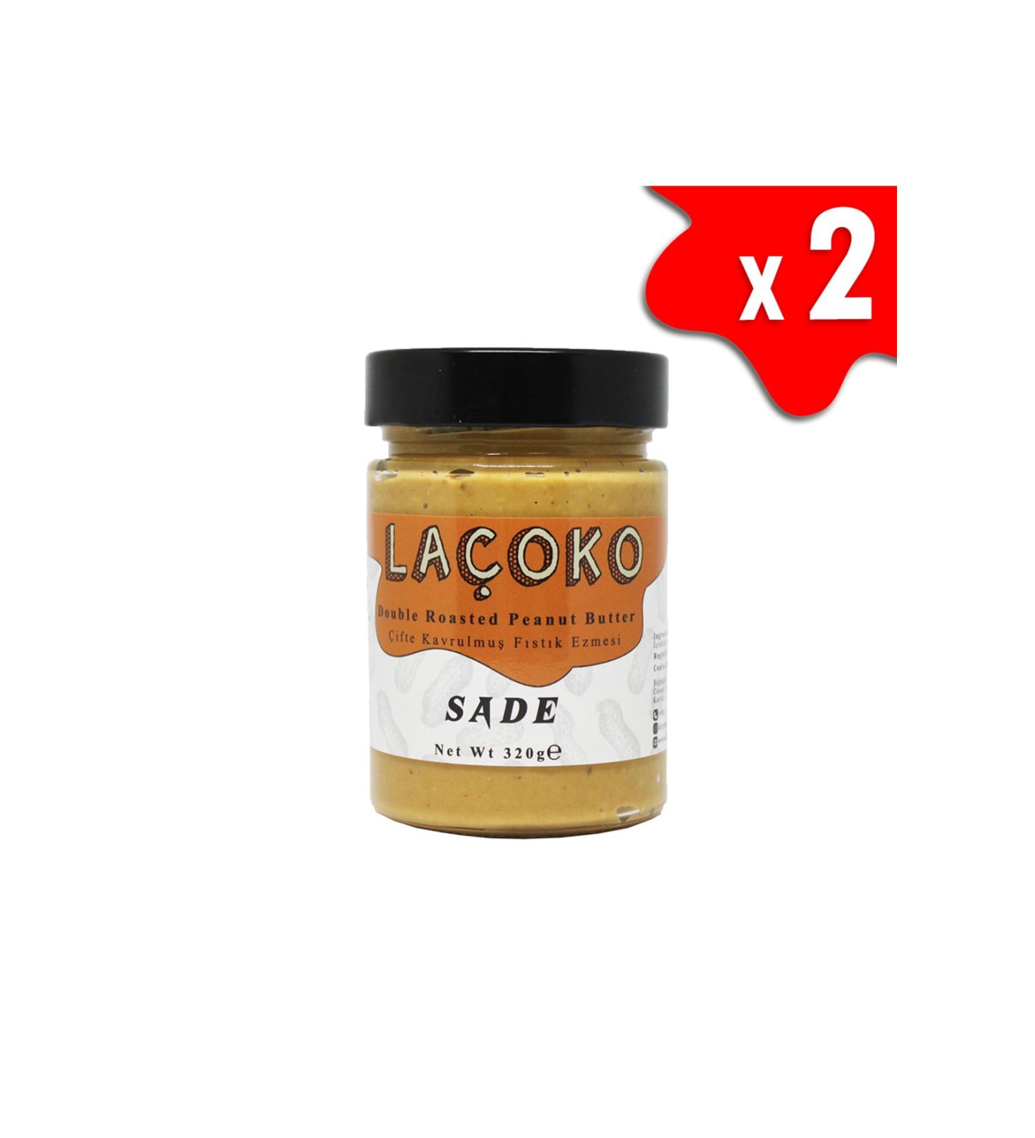 LA OKO 640 Grams Sugar-Free Additive-Free Gluten-Free Vegan Natural Double Roasted Peanut Butter