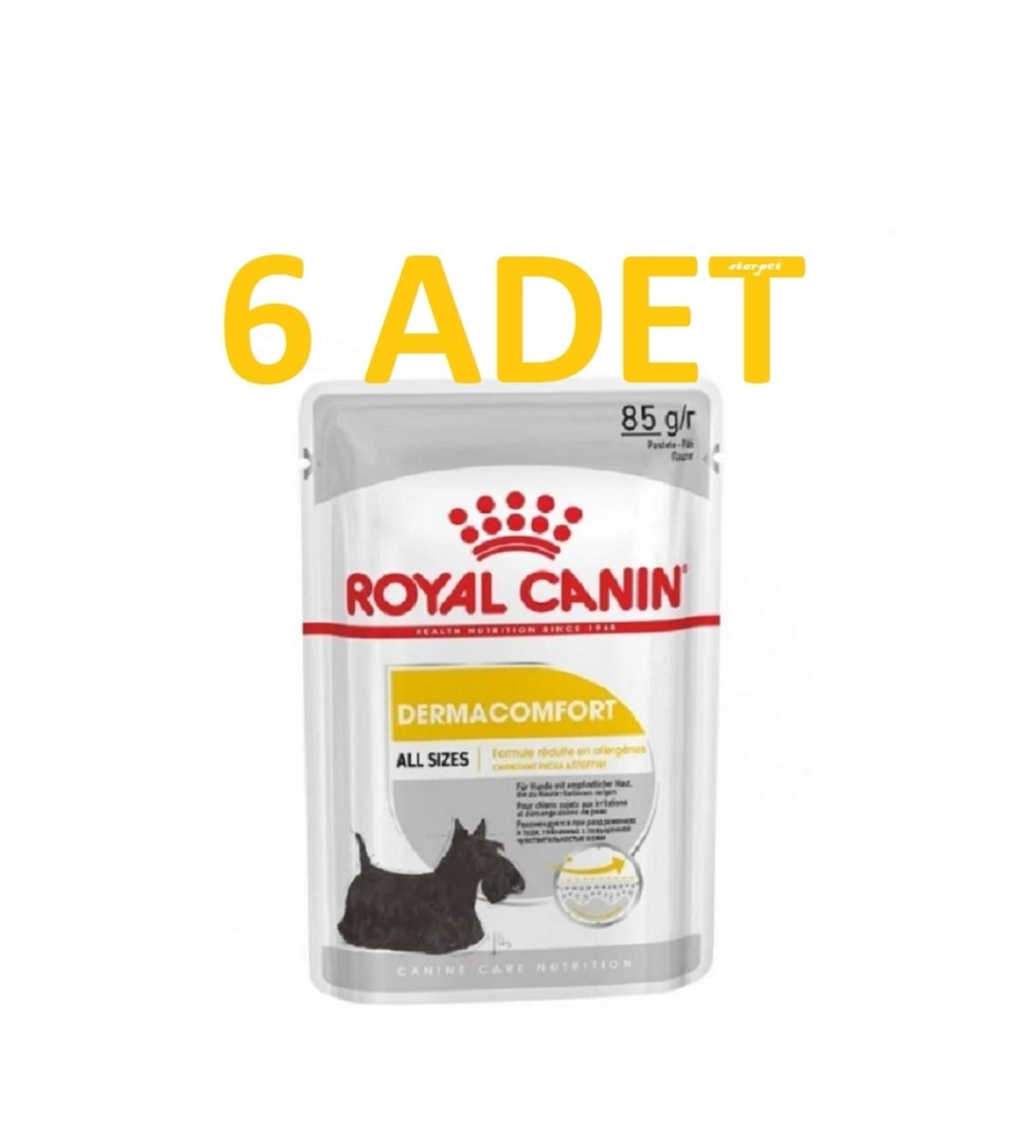 Royal Canin Dermacomfort Wet Dog Food 85 Gr X 6 Pieces Canned Pouch