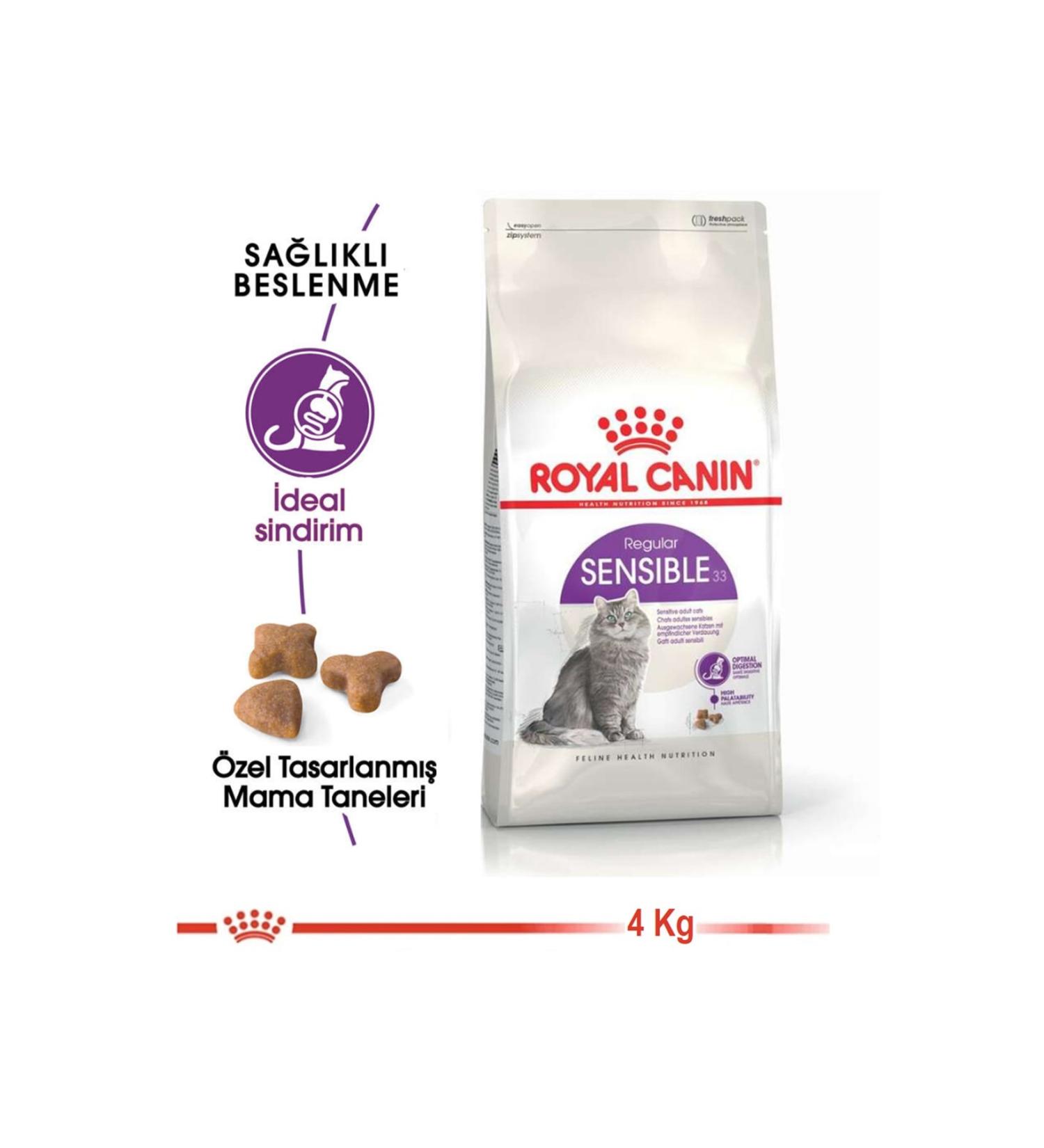 Royal Canin Sensible 33 Sensitive Adult Cat Food 4 Kg 04/2024