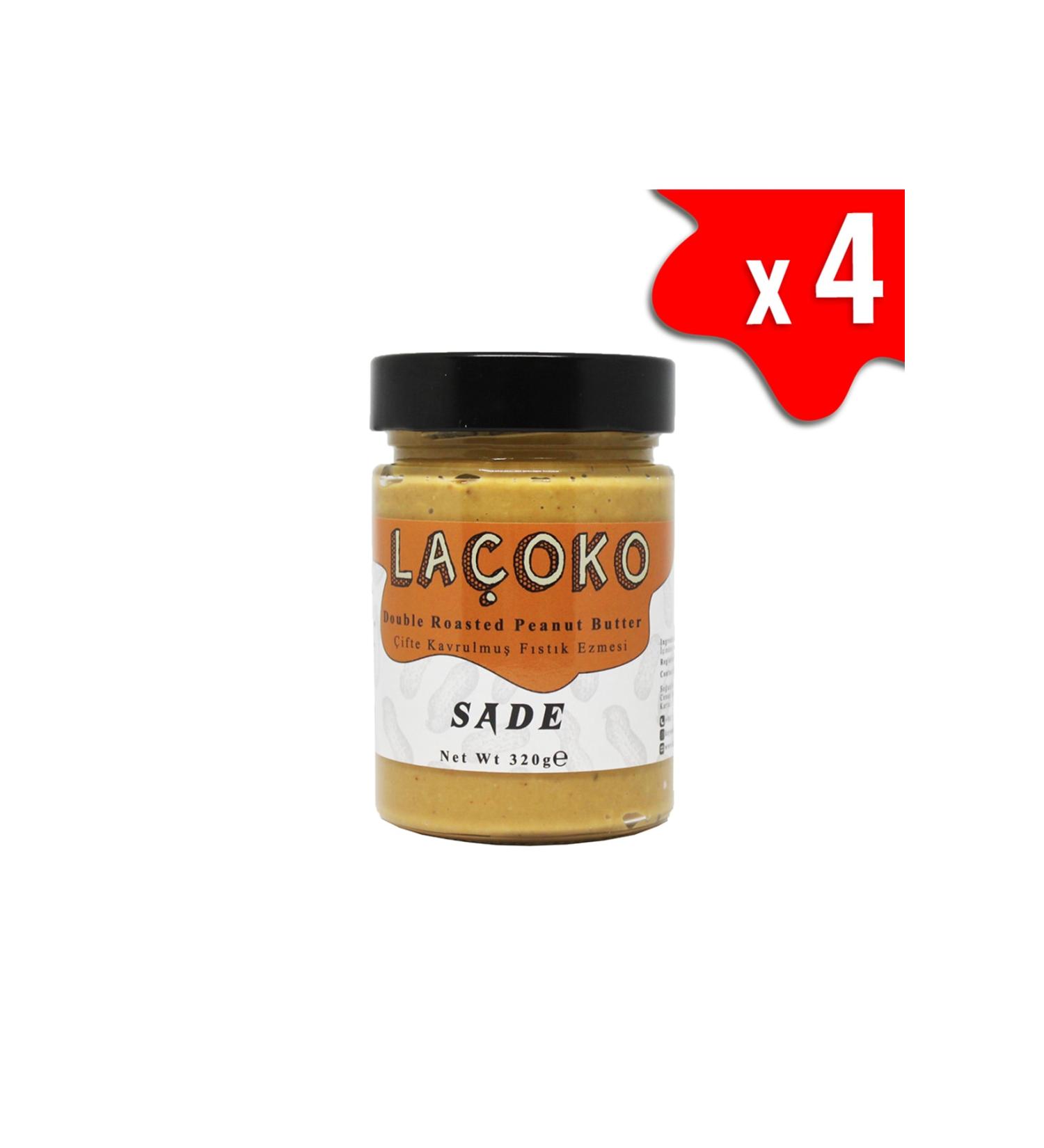 LA OKO 1280 Grams Sugar-Free Additive-Free Gluten-Free Vegan Natural Double Roasted Peanut Butter
