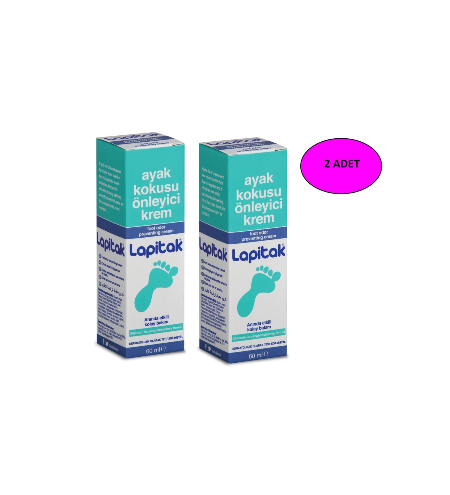 Lapitak Foot Odor Prevention Cream 60 Ml 2-Pack