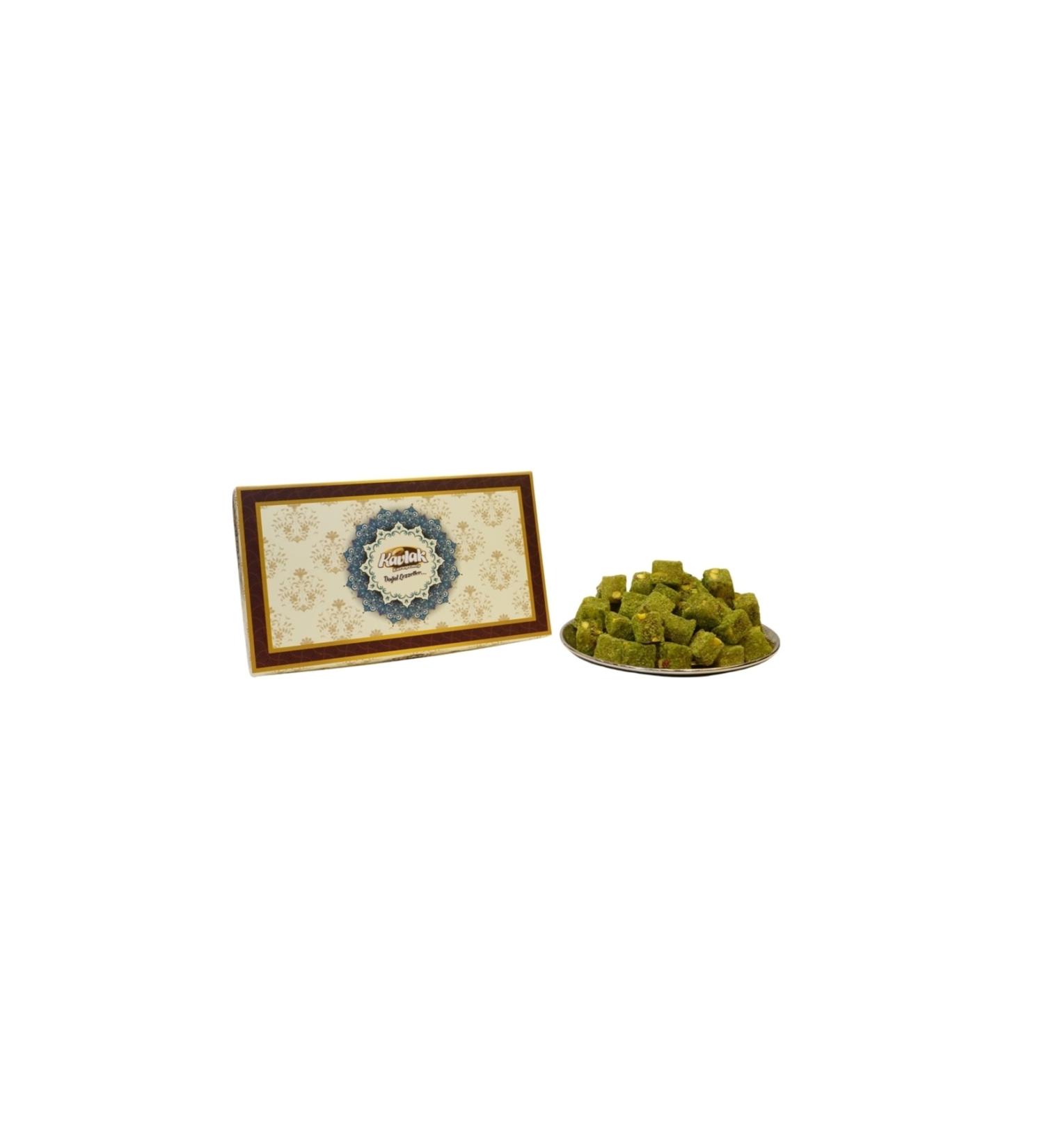 KAVLAK NUTS Pistachio Square Slice Turkish Delight 1000gr