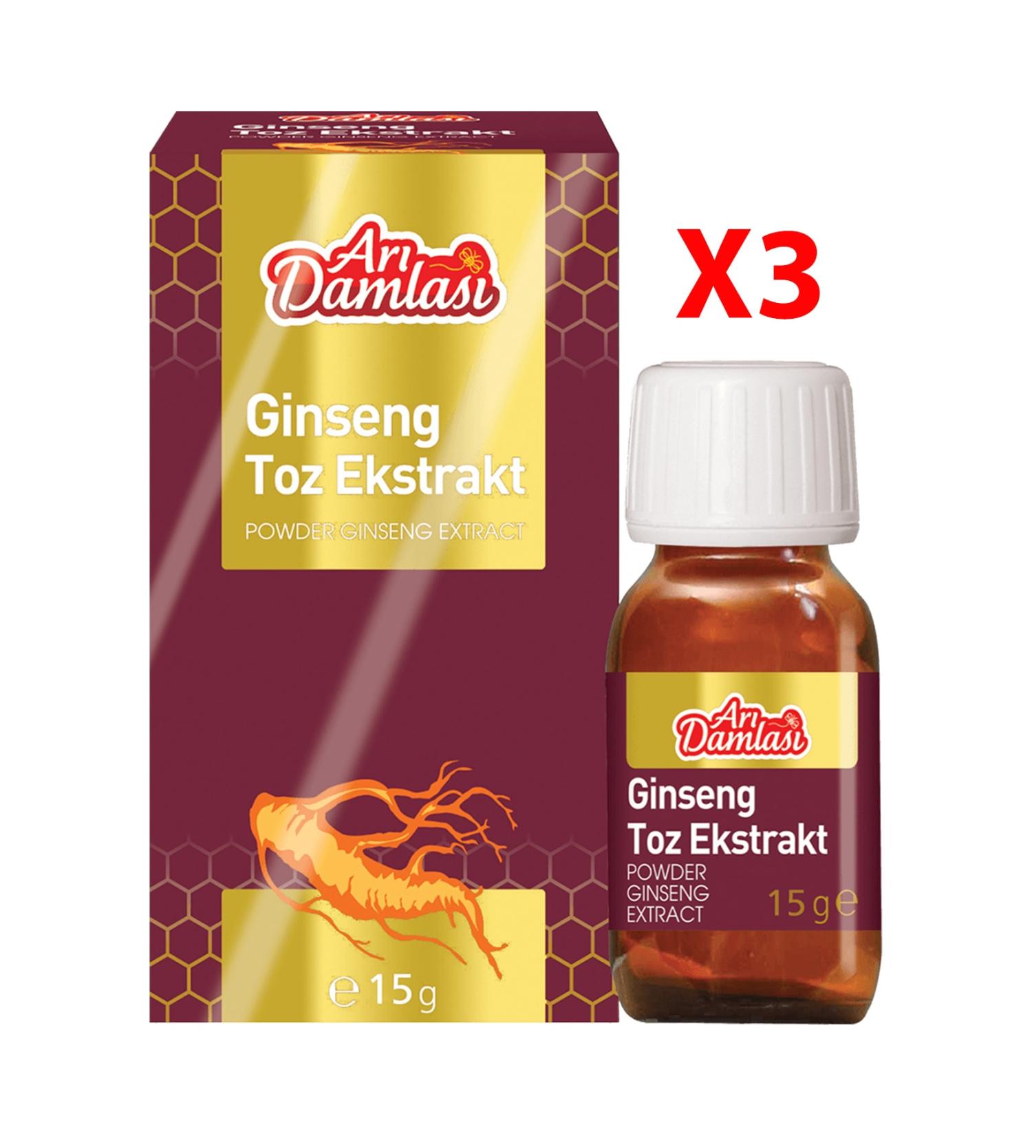 Bee Drops 0 Organic Herbal Ginsen Powder Extract 15 gr 3 Pieces