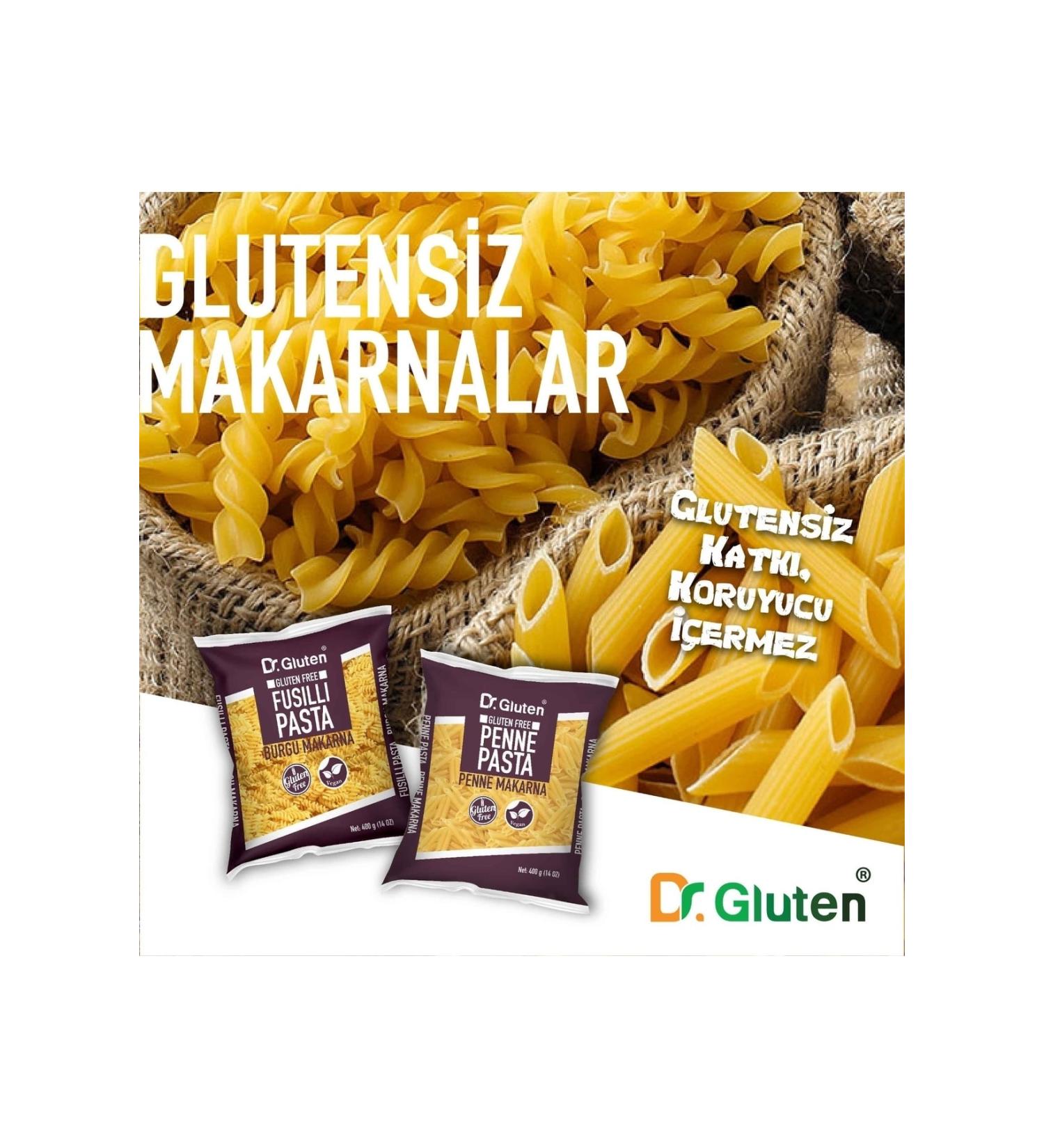 Dr.Gluten Gluten-Free Pasta Penne Fusilli 400 gr + 400 gr