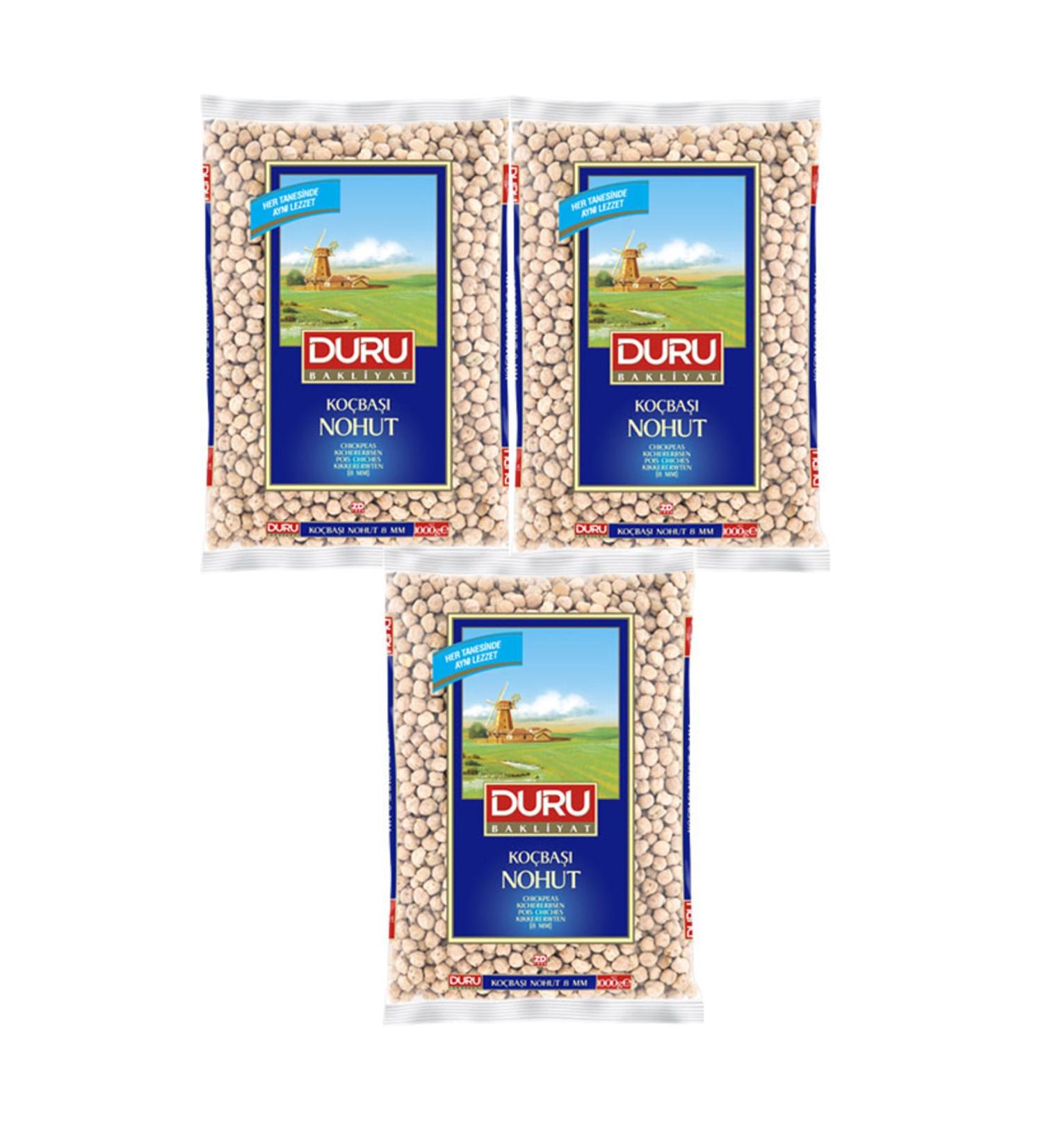 Duru 8mm Ram's Head Chickpeas 3x1000 Gr