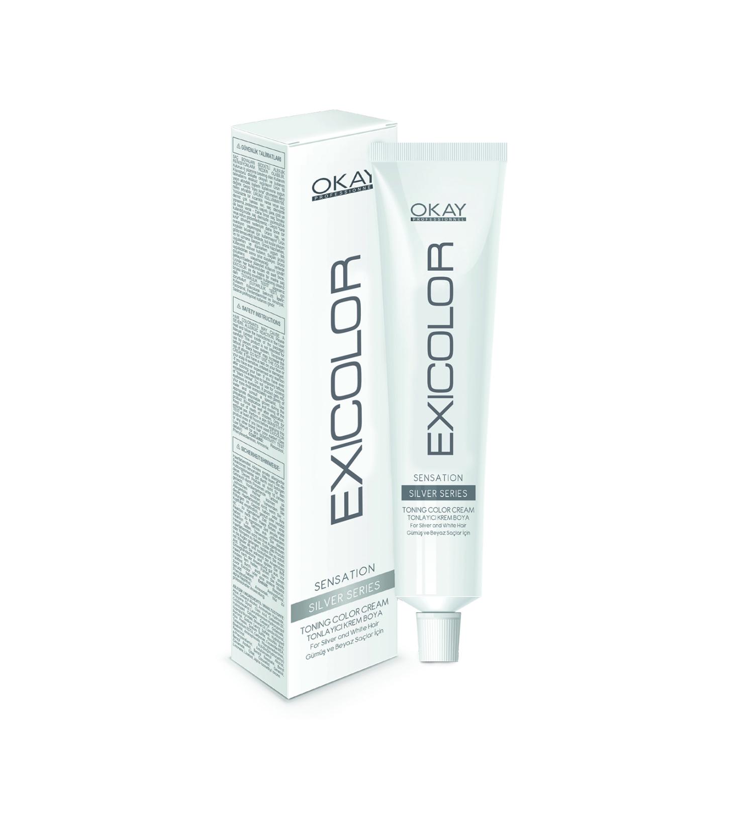 Exicolor Gunpowder Gray Permanent Cream Hair Dye