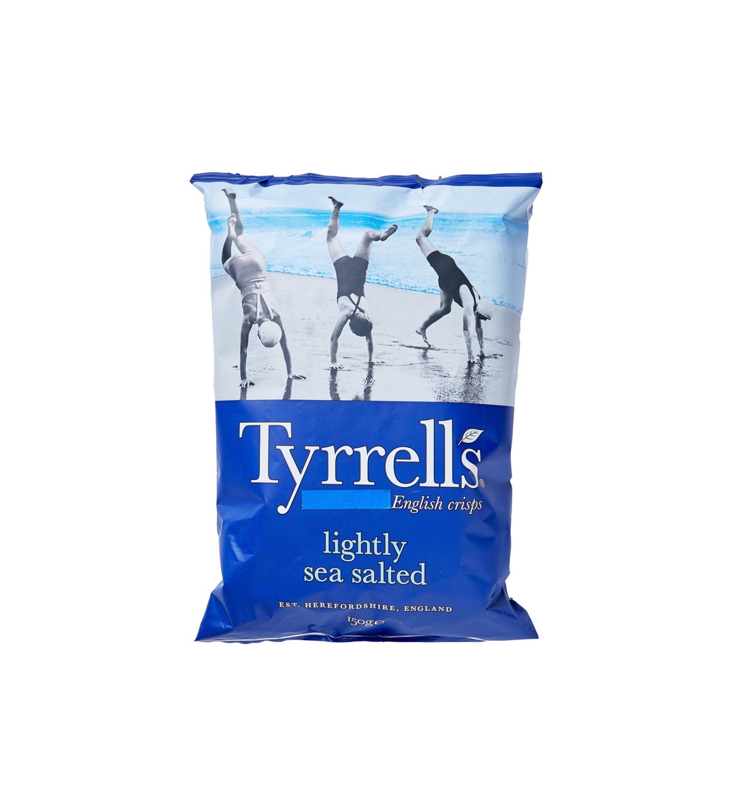 Tyrrells Sea Salt Potato Chips 150g.
