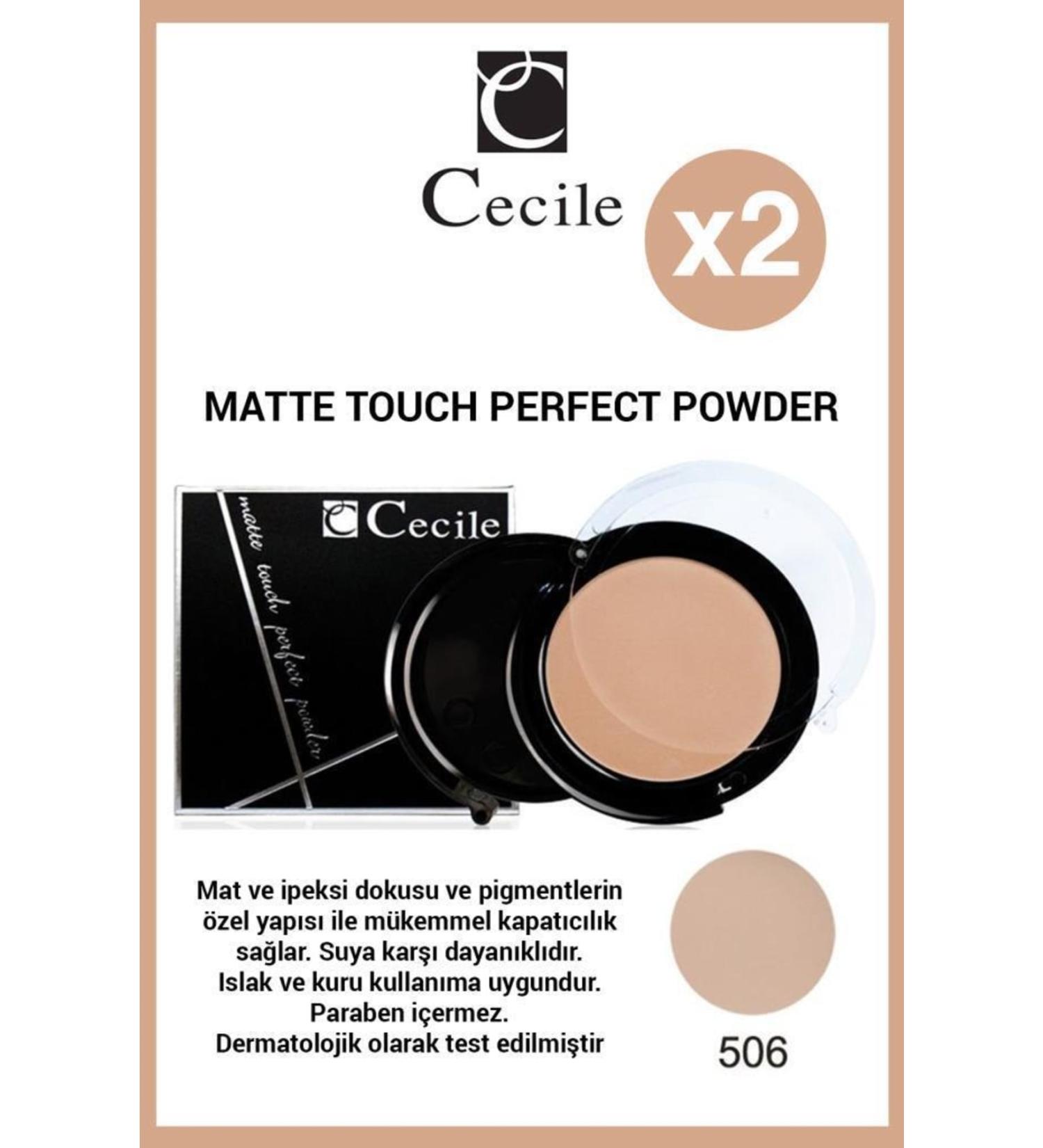 Cecile Waterproof Matte Powder Light Beige 506 X2