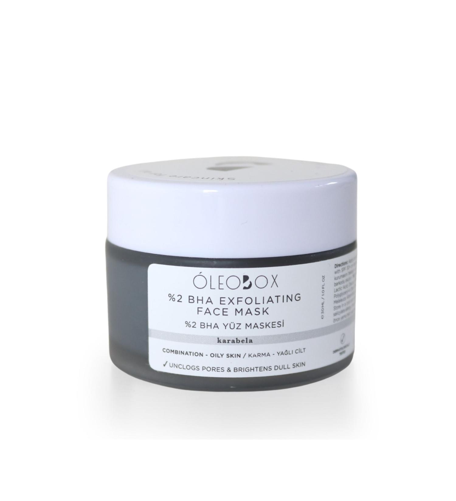 Oleobox Anti-Pore Anti-Acne Fiddy Mask - Karabela - 2% Bha + Active Charcoal - 30 Ml / 50 G - Buy Online on GoSupps.com