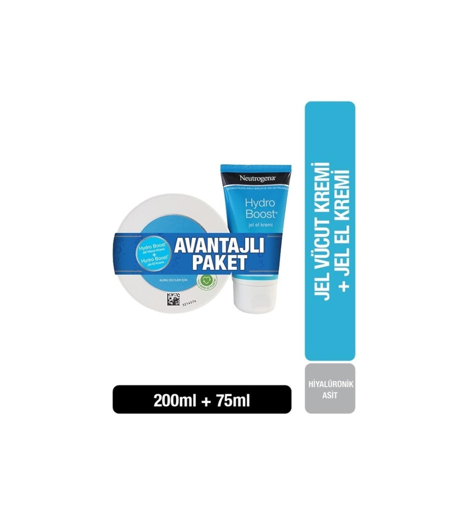 Neutrogena Hydro Boost Gel Body Cream 200 Ml + Gel Hand Cream 75 Ml