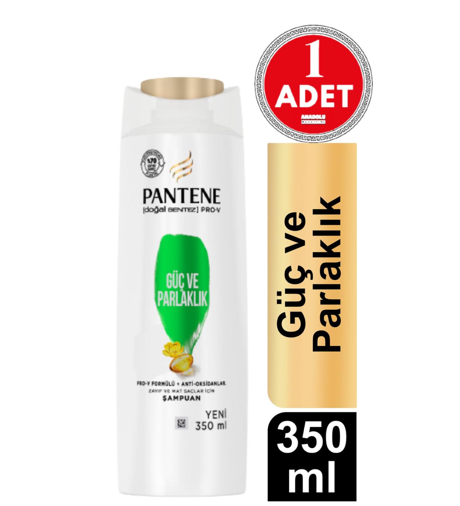 Pantene Natural Synthesis Power and Shine Shampoo 350 Ml 1 Piece