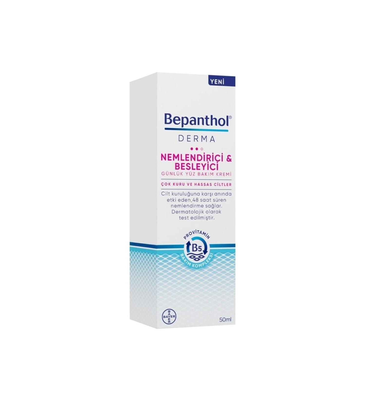 Bepanthol Derma Moisturizing and Nourishing Daily Face Care Cream 50 ml - Buy Online on GoSupps.com