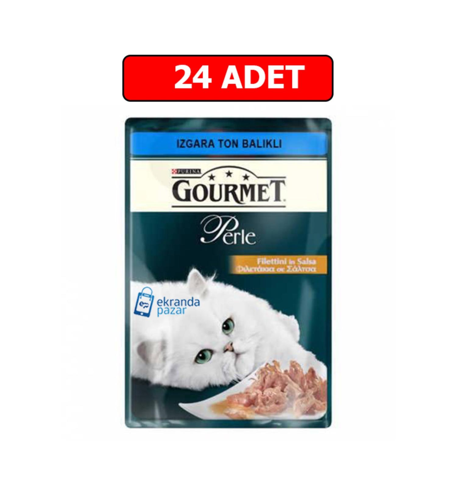 Gourmet Perle Grilled Tuna Wet Cat Food 85 Gr X 24 Pouch