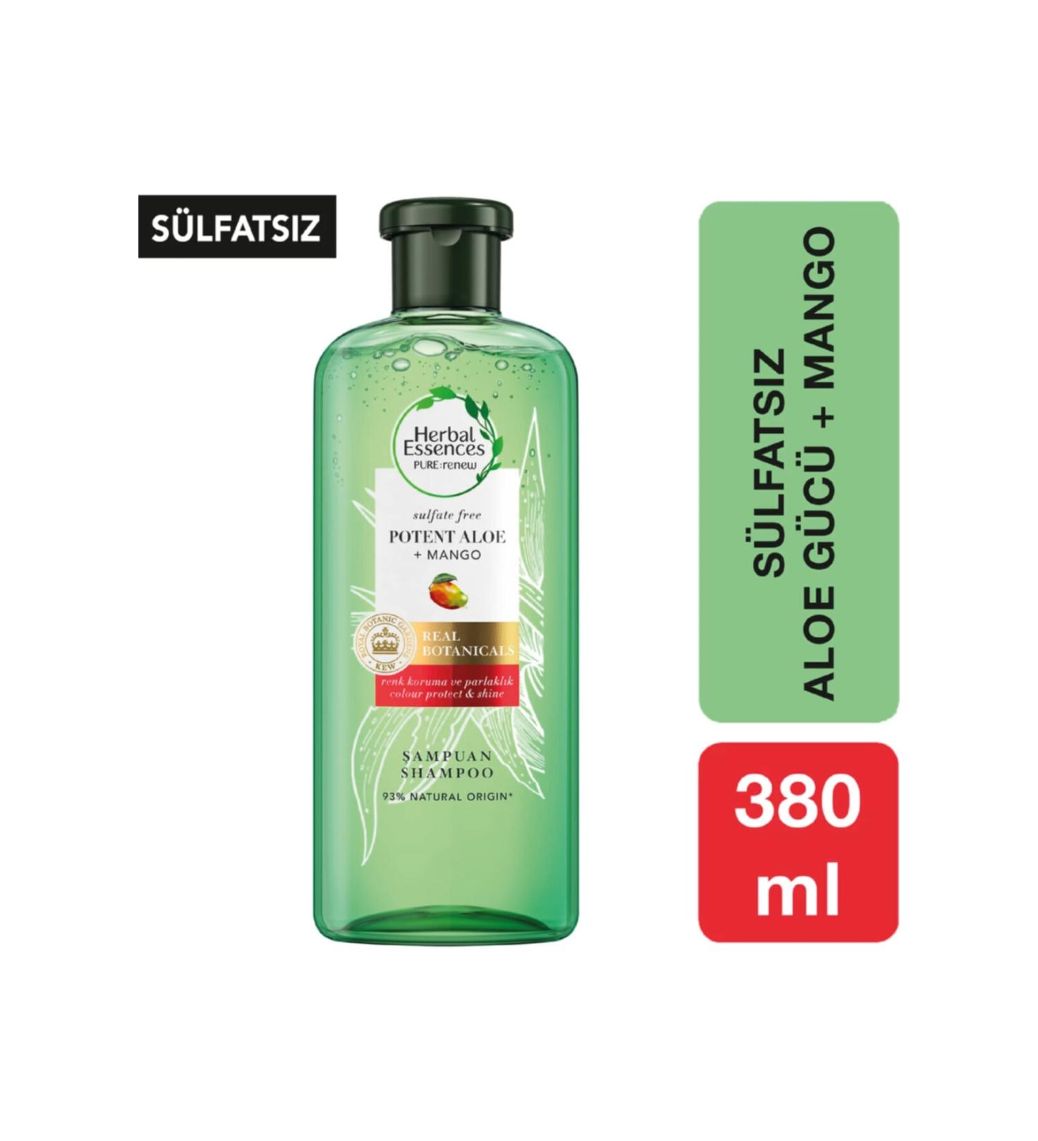 Herbal Essences Sulfate-Free Color Protection and Moisture Aloe + Mango Shampoo 380 Ml