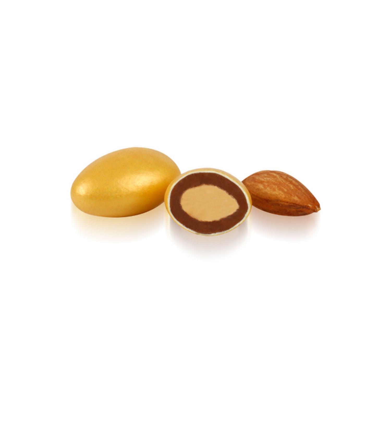 ovalette Golden Colored Almond Dragee 1 Kg
