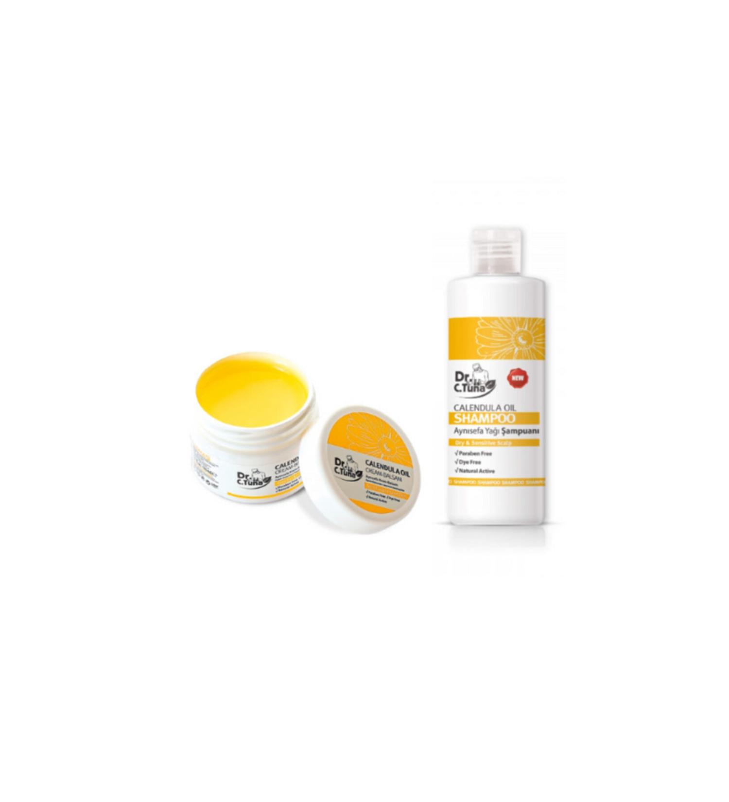 Farmasi Dr. C. Tuna Calendula Moisturizing Cream and Calendula Shampoo Care Set - Buy Online on GoSupps.com