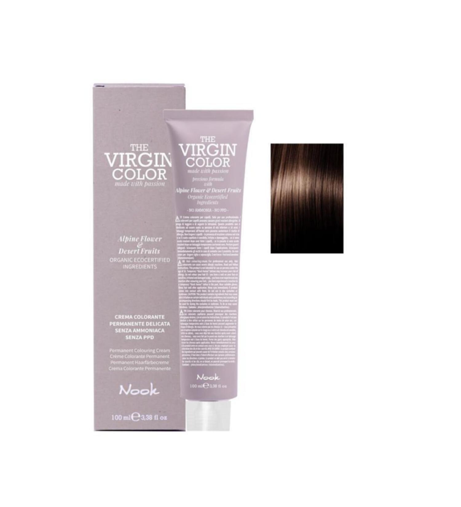 Nook The Virgin Color Ammonia Free Hair Dye 5.7 Light Chestnut Brown 100 ml