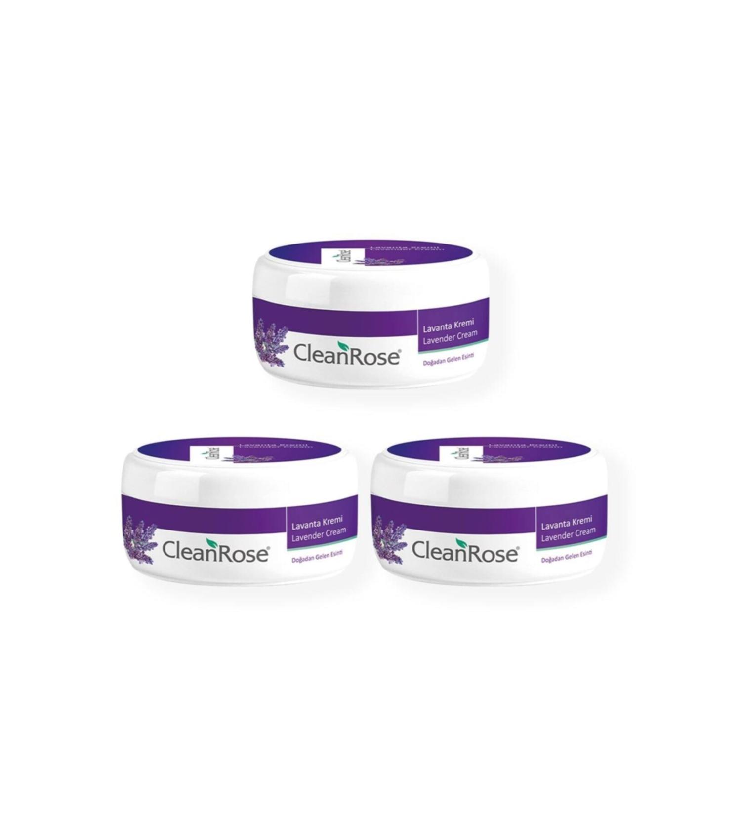 Clean Rose Cleanrose Lavender Cream for Hands and Face 125 Ml X3 Pieces