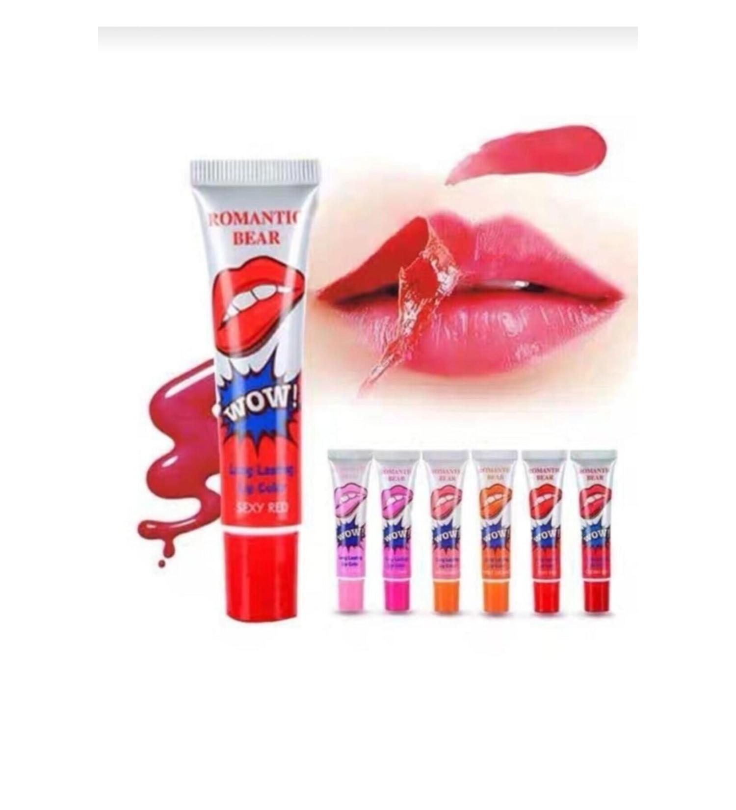 WOW Romantic Bear Peel Off Lipstick Sexy Red