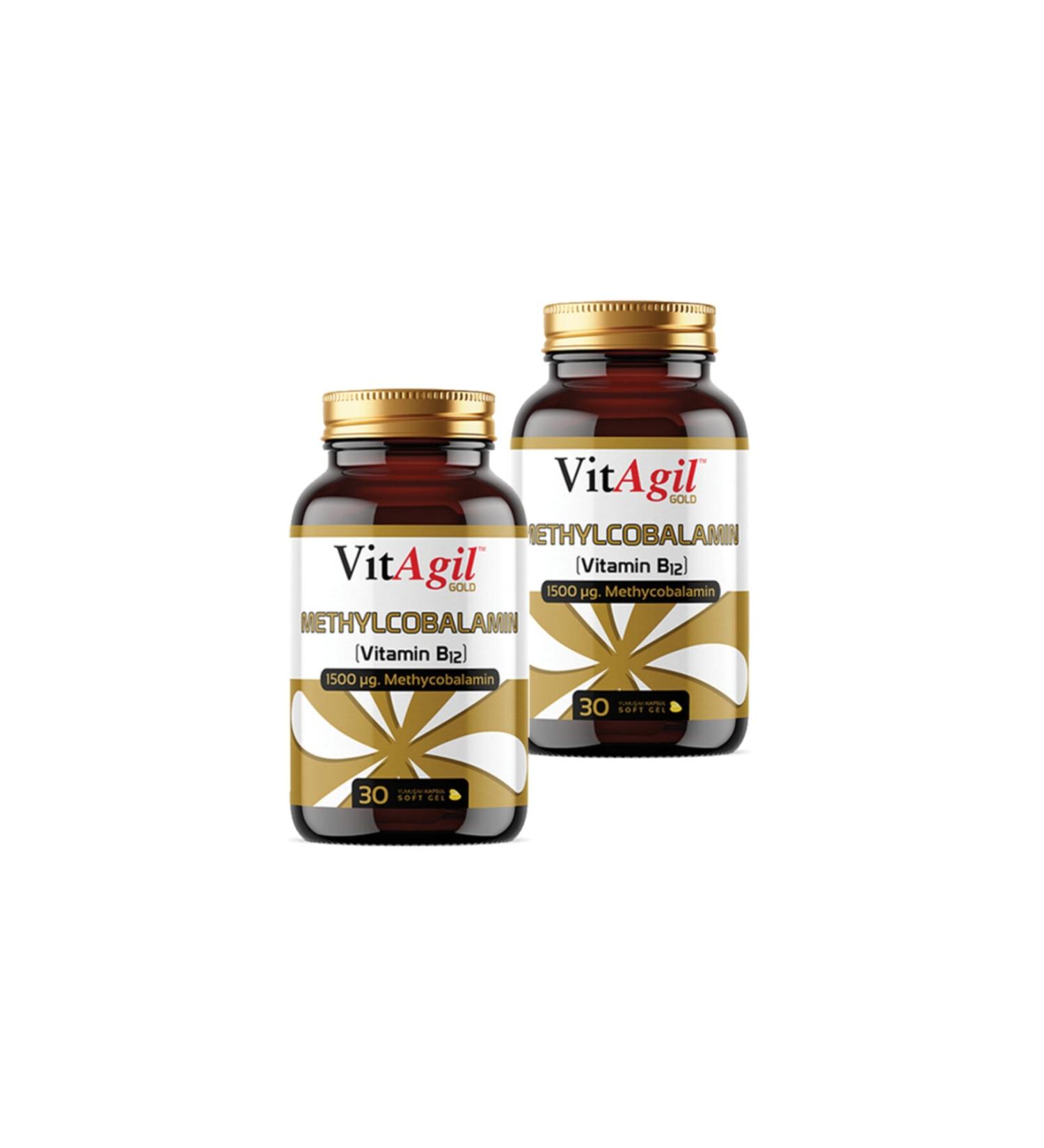 Vitagil Gold Methylcobalamin Vitamin B12 30 Capsules X 2 Pieces