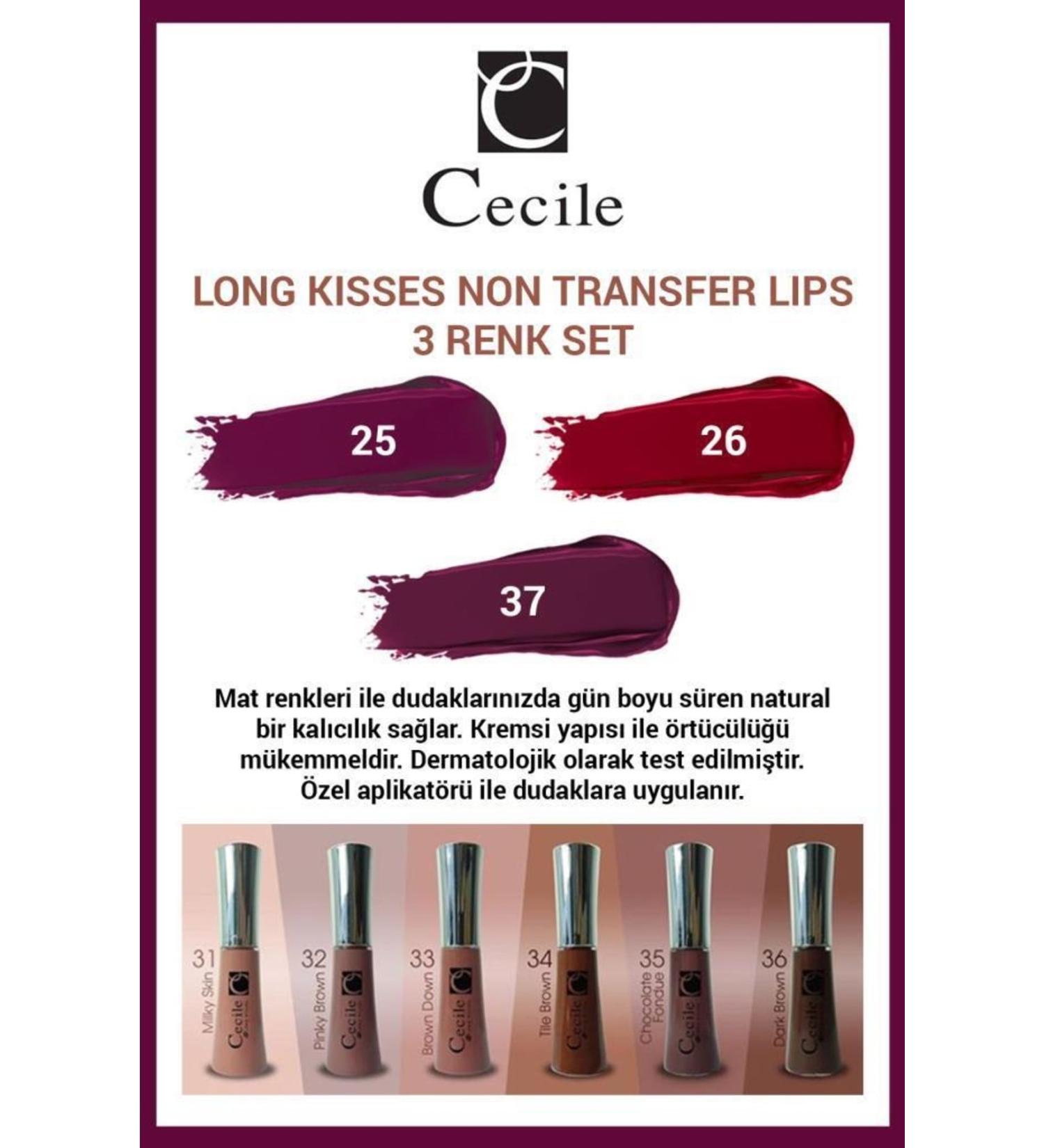 Cecile Long Kisses Lip Gloss Glamorous Lips 25-26-37