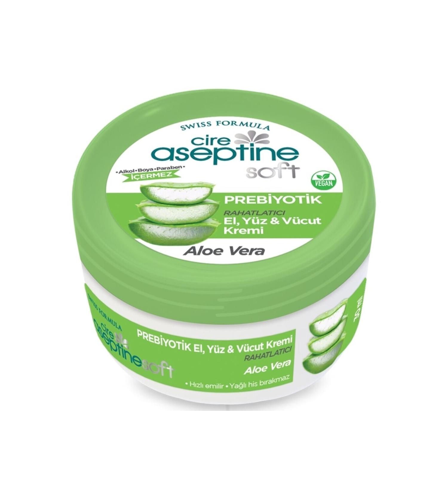 Cire Aseptine Cire Aceptine Soft Aloe Vera Extract Soothing Nourishing Prebiotic Cream 30 ml