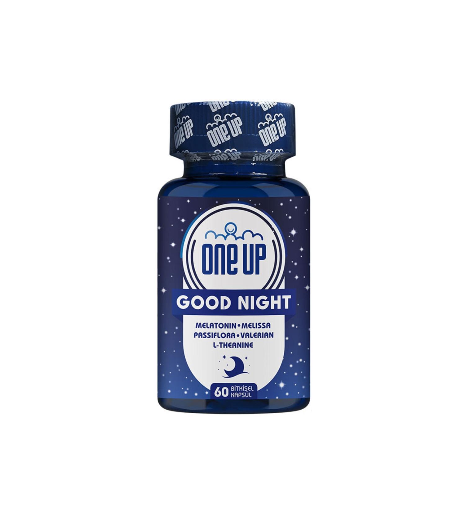 One Up Good Night Melatonin 60 Capsules - Buy Online on GoSupps.com