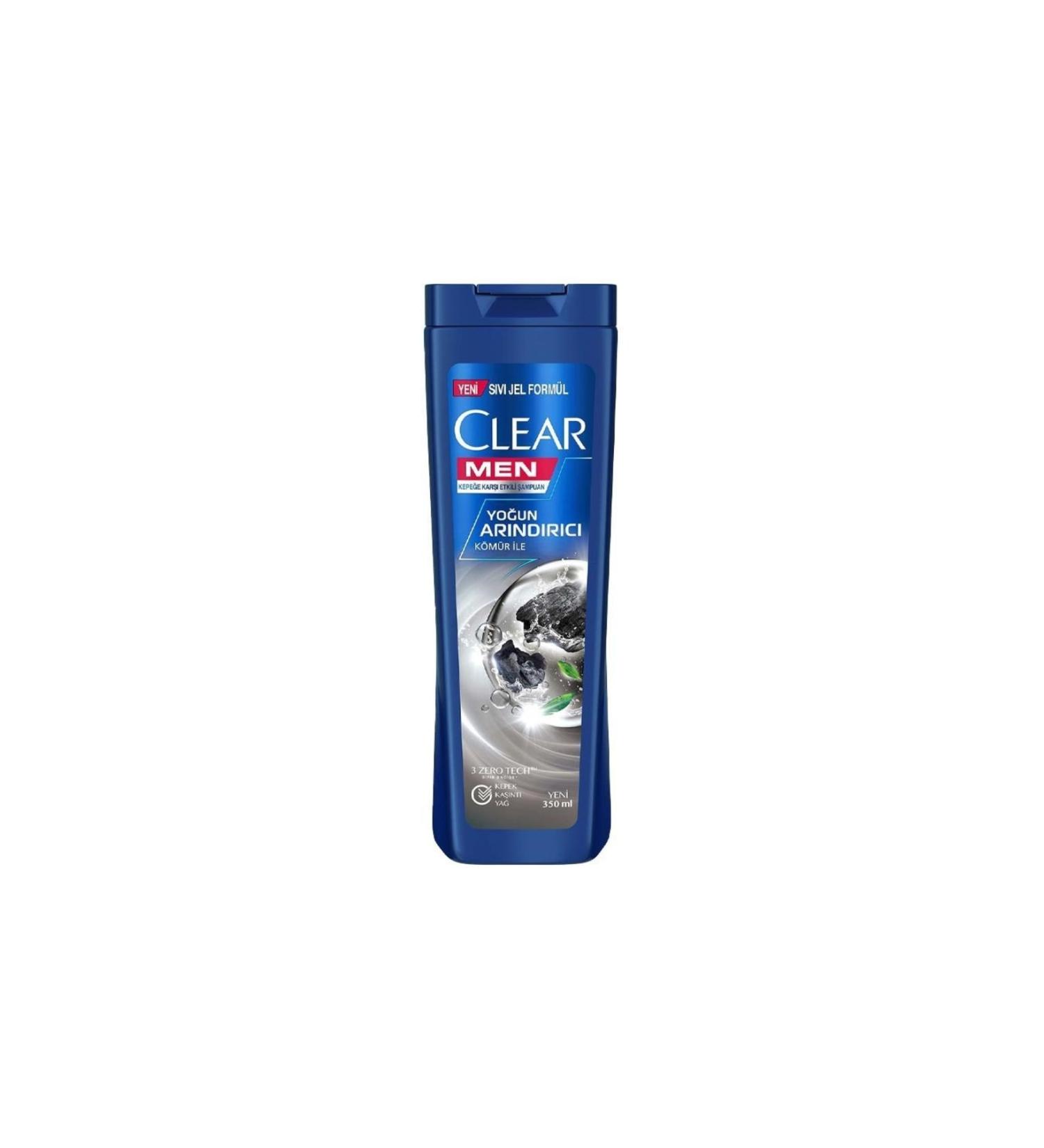 Clear Men Anti-Dandruff Shampoo Intensive Purifying Charcoal 350 Ml