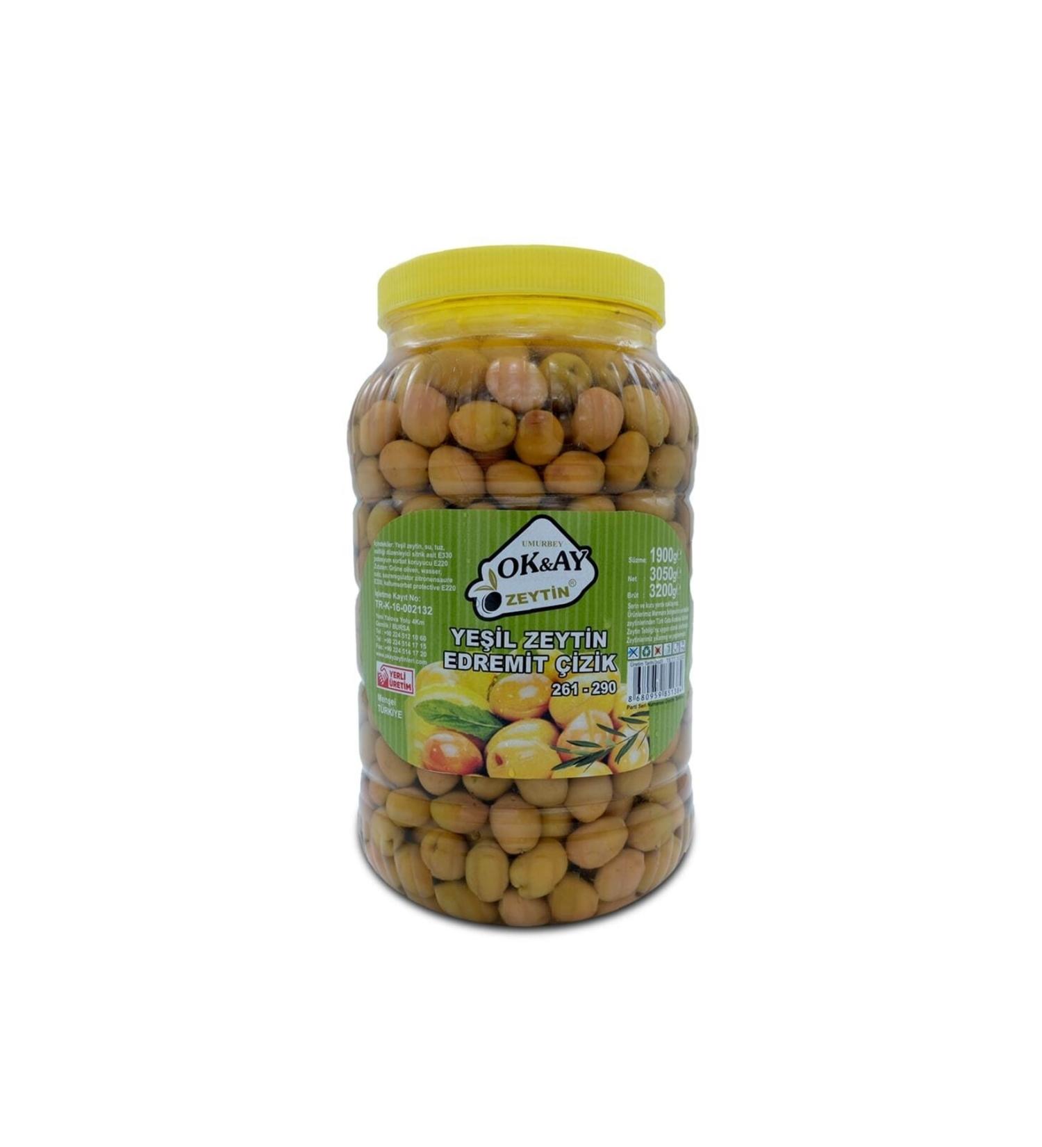 Okay Olive 2 Kg Edremit Scratched Green Olives