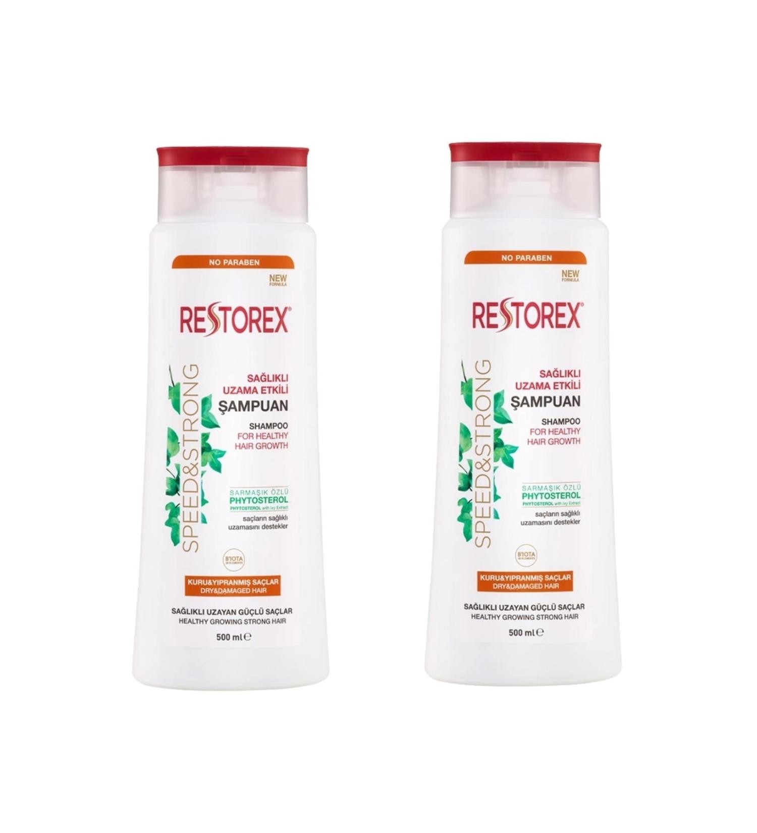 Restorex Repair Shampoo for Dry and Damaged Hair 500 Ml 2 Pieces