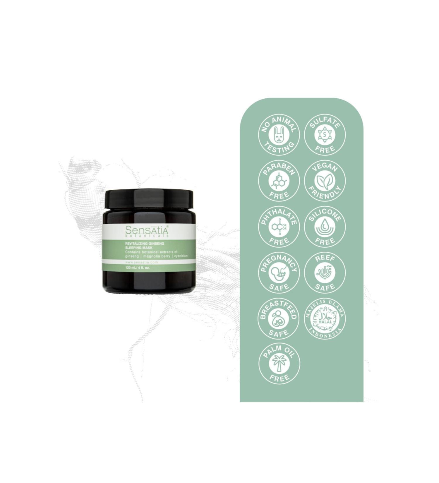 Sensatia Botanicals Revitalizing Ginseng Sleeping Mask 120ml - Buy Online on GoSupps.com
