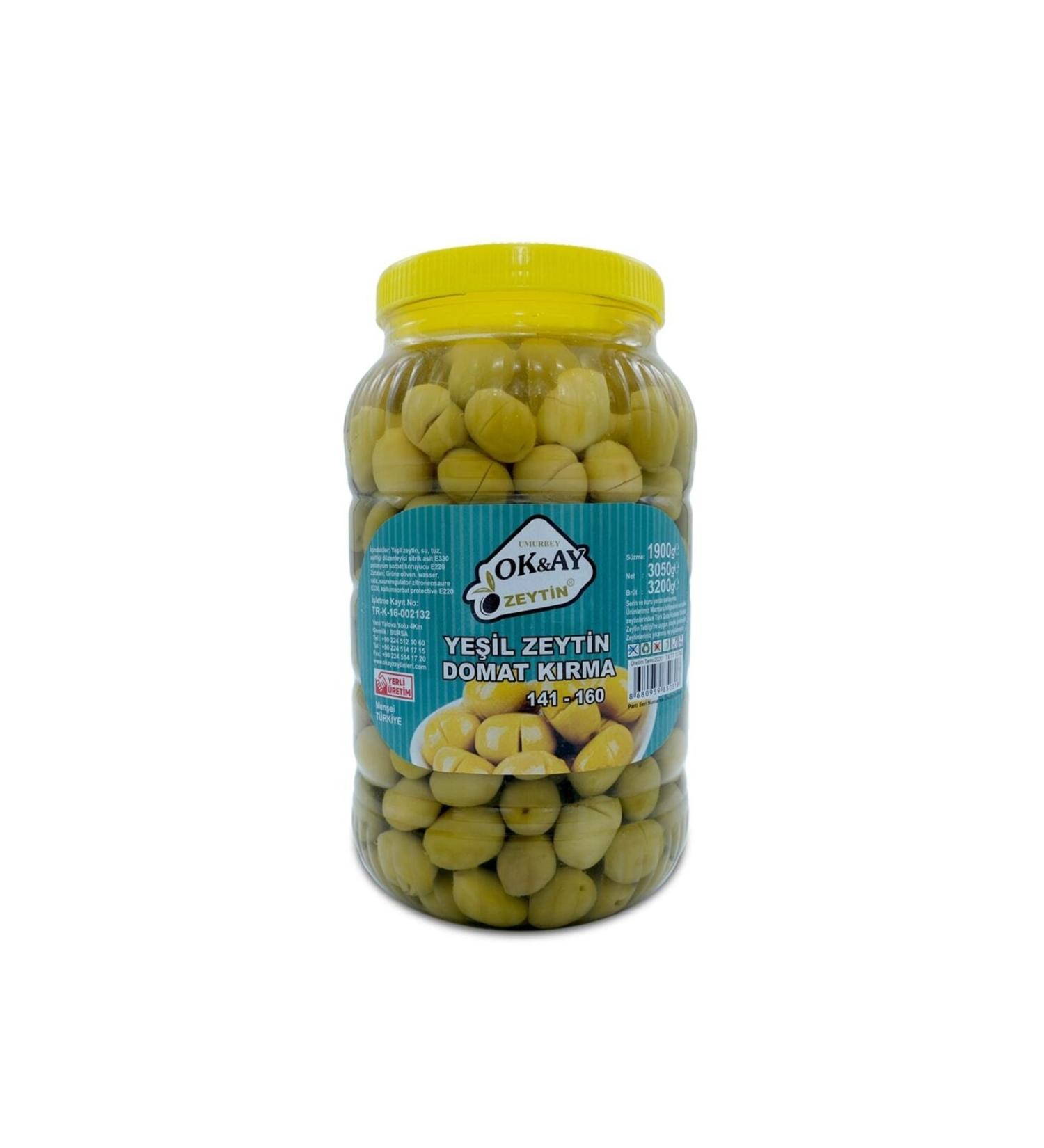 Okay Olive 2 Kg Tomato Cracked Green Olives
