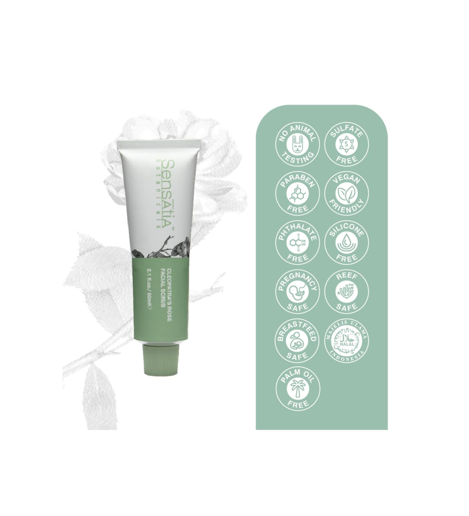 Sensatia Botanicals Cleopatra's Rose Facial Scrub 60 ml - Buy Online on GoSupps.com