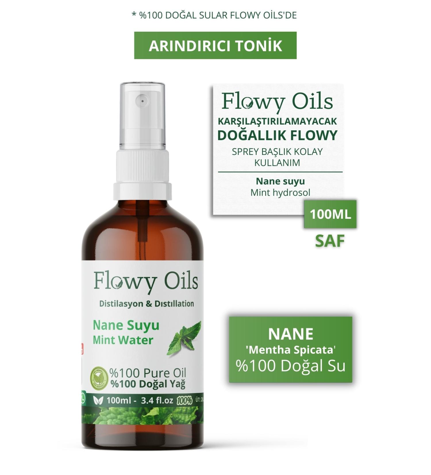Celenzea Mint Water Purifying Tonic Glass Bottle 0 Pure Natural Oil Distillation Hydrocel Water 100ml