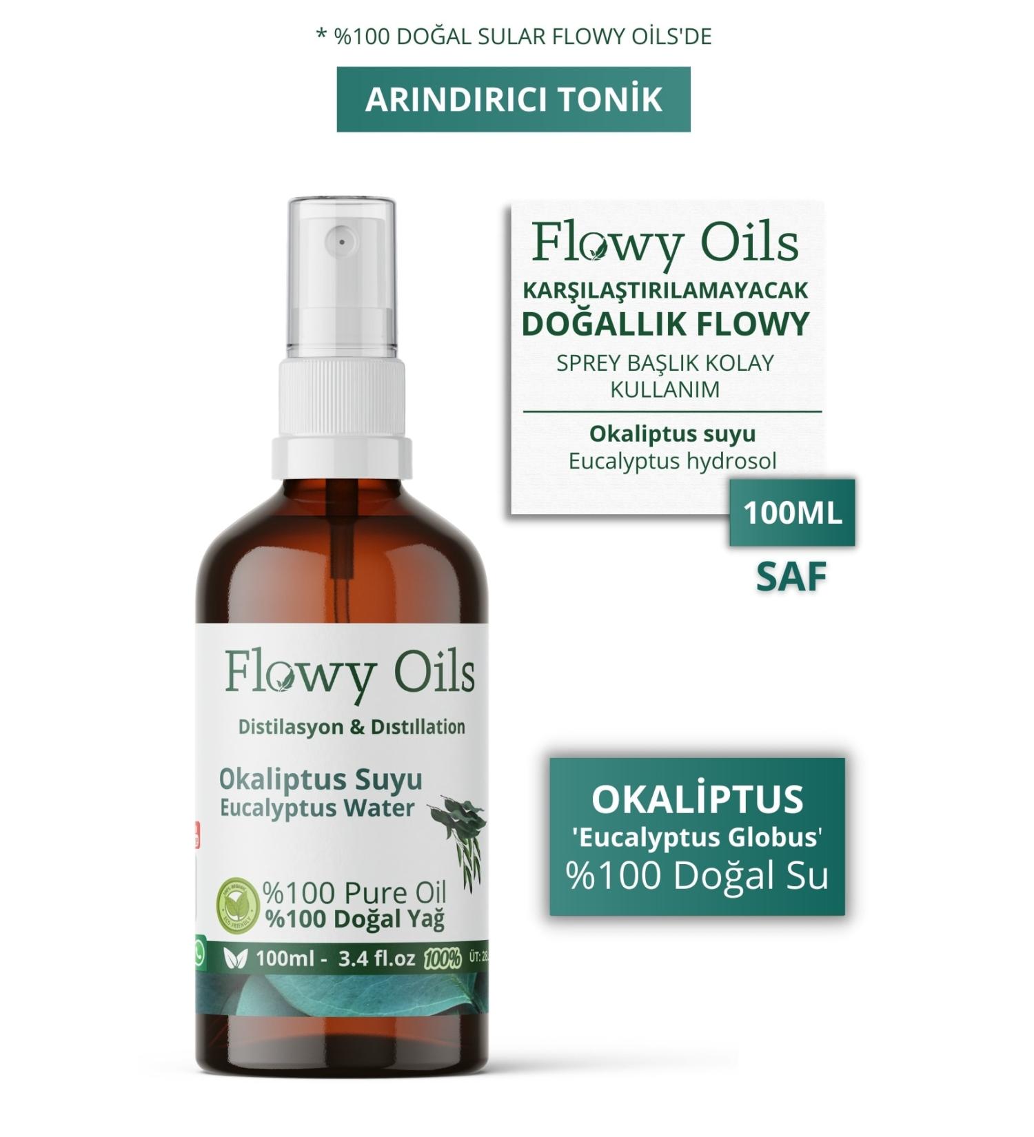 Celenzea Eucalyptus Water Purifying Tonic Glass Bottle 0 Pure Natural Oil Distillation Hydrocel Water 100ml