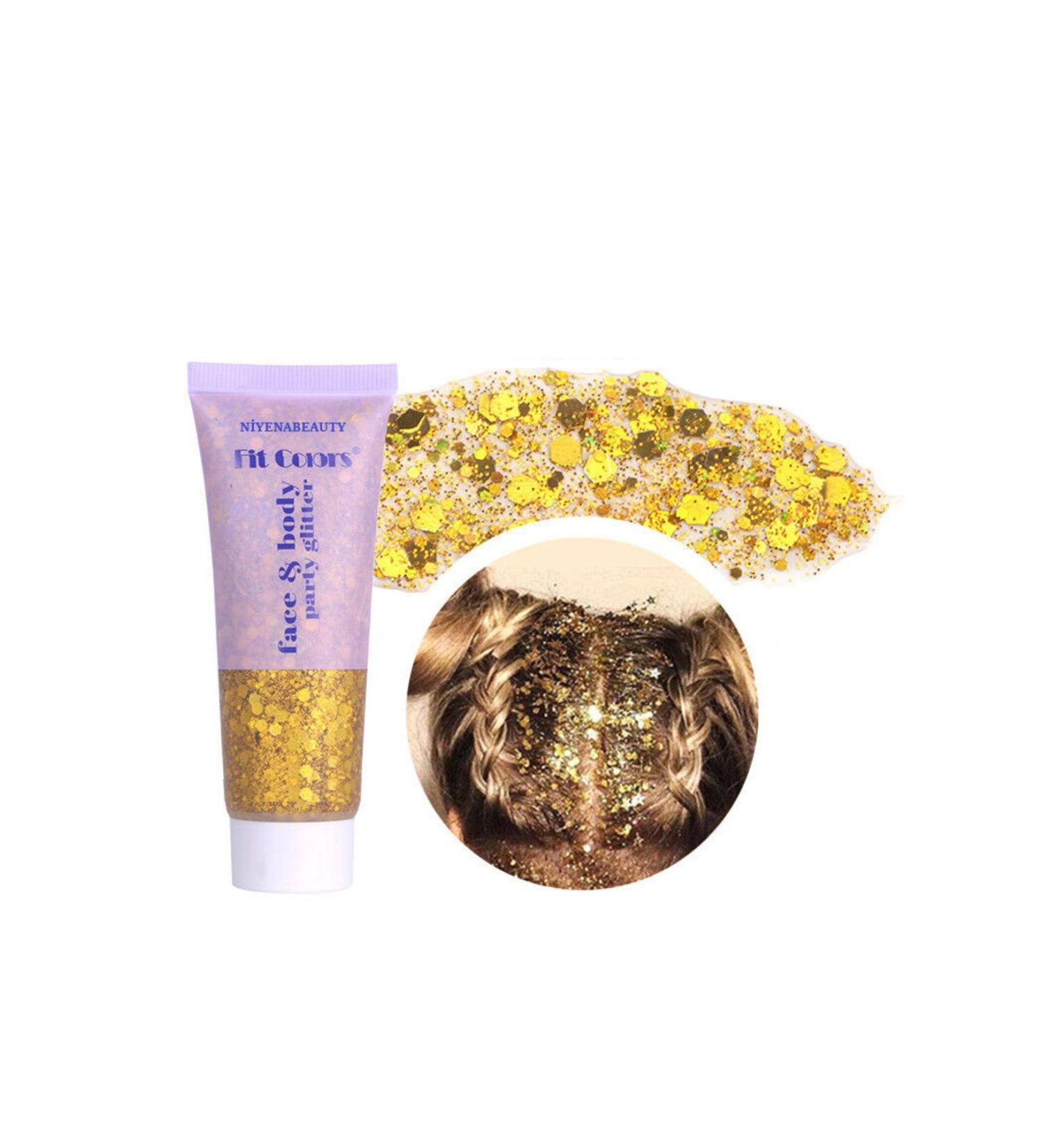 N YENABEAUTY Gold Face and Body Brightening Glitter Gel 30 ml