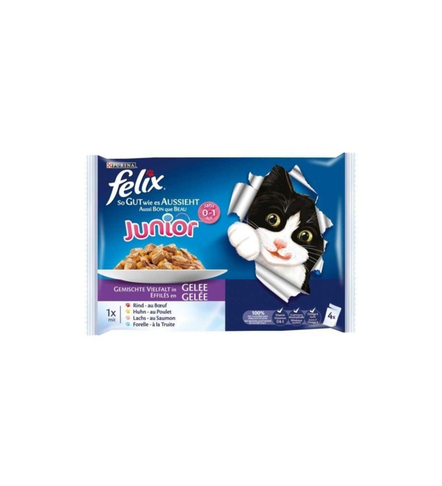 FELIX Junior Kitten Canned Food 4-Pack (4X100 GR)