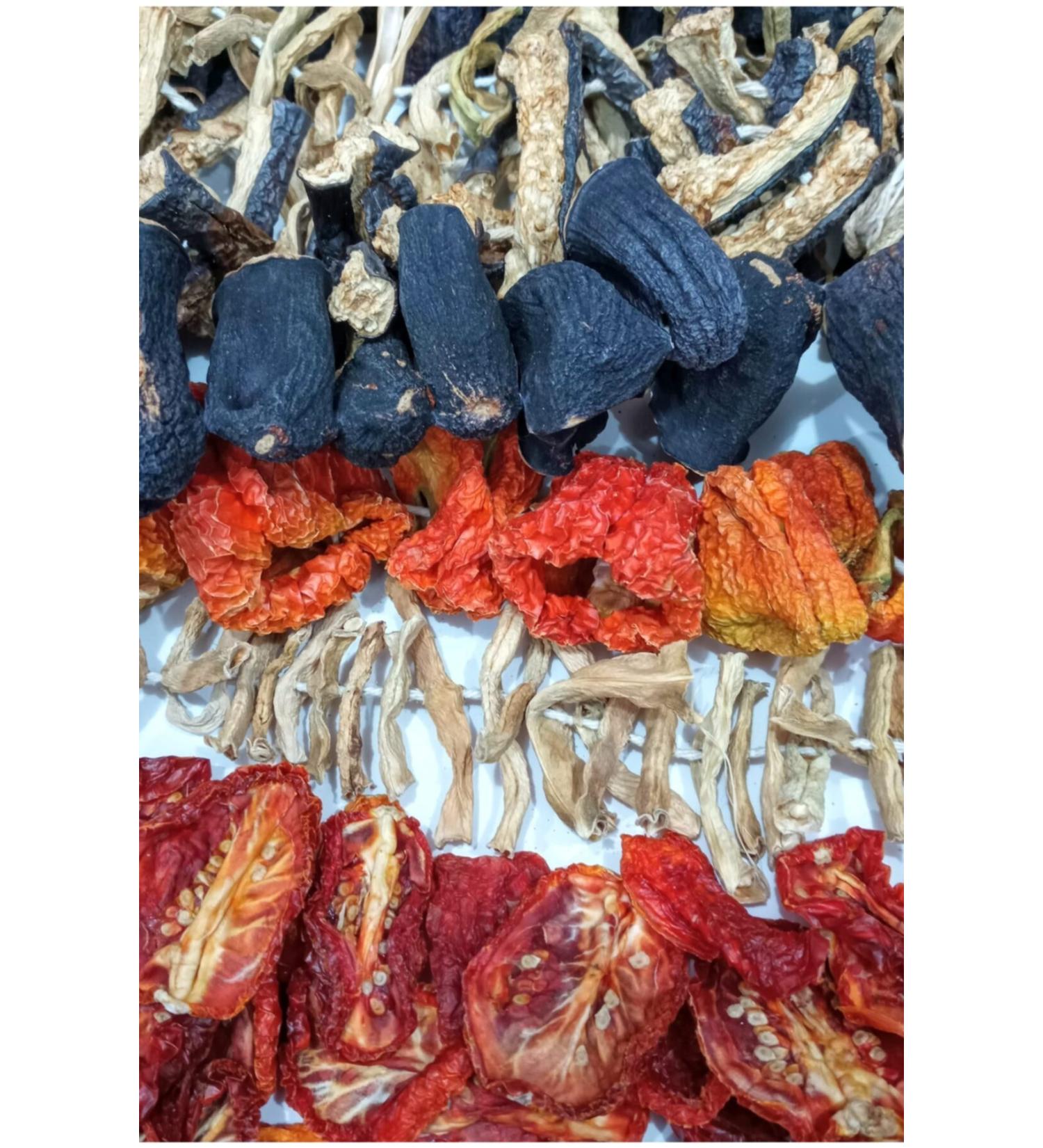 Village House Dried Eggplant-Sweet Pepper-Tomato200 Gr-Beans-Fried Eggplant (Advantageous Package)