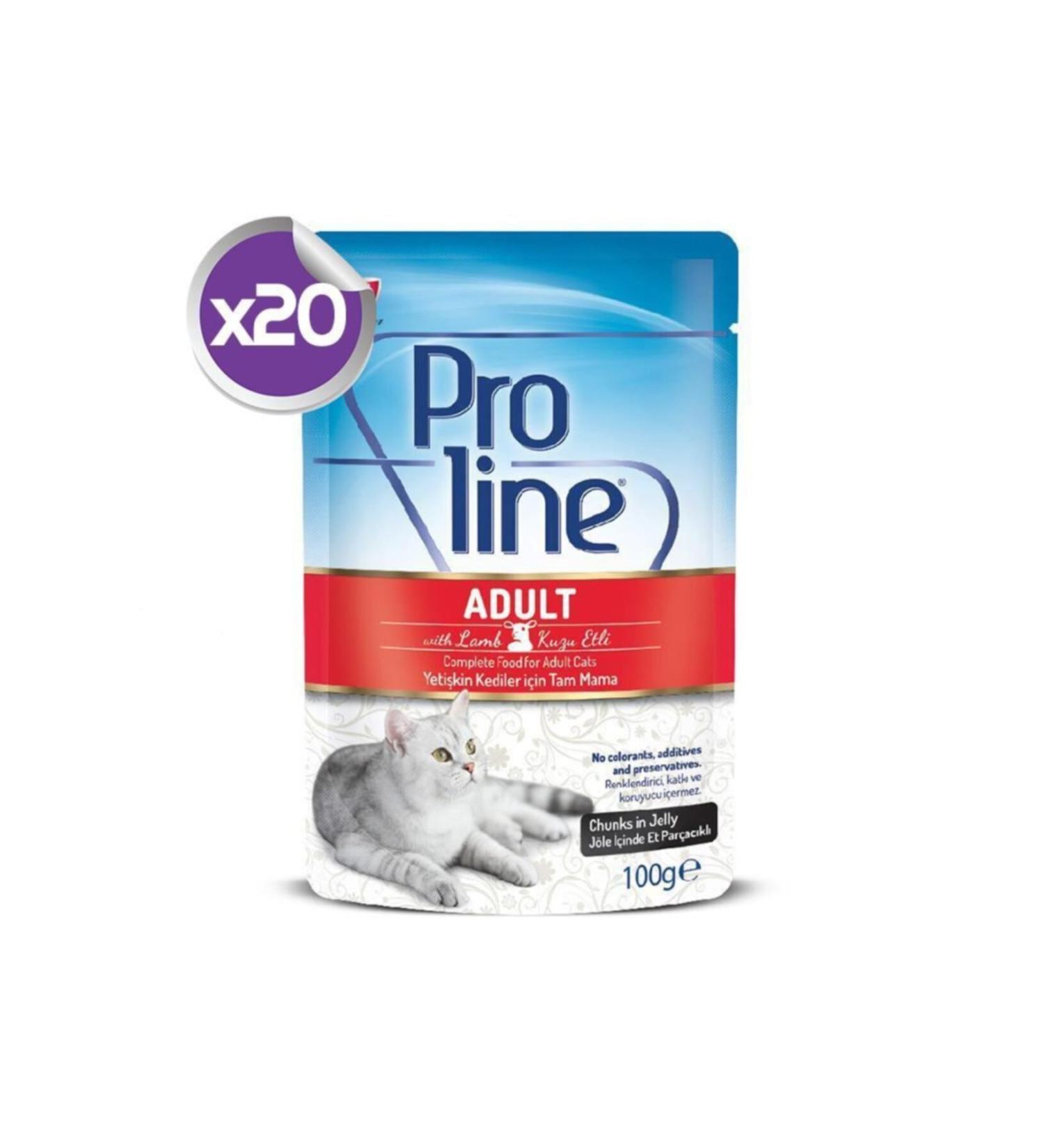 Proline Pouch Lamb Adult Cat Canned Food 100 Gr X20
