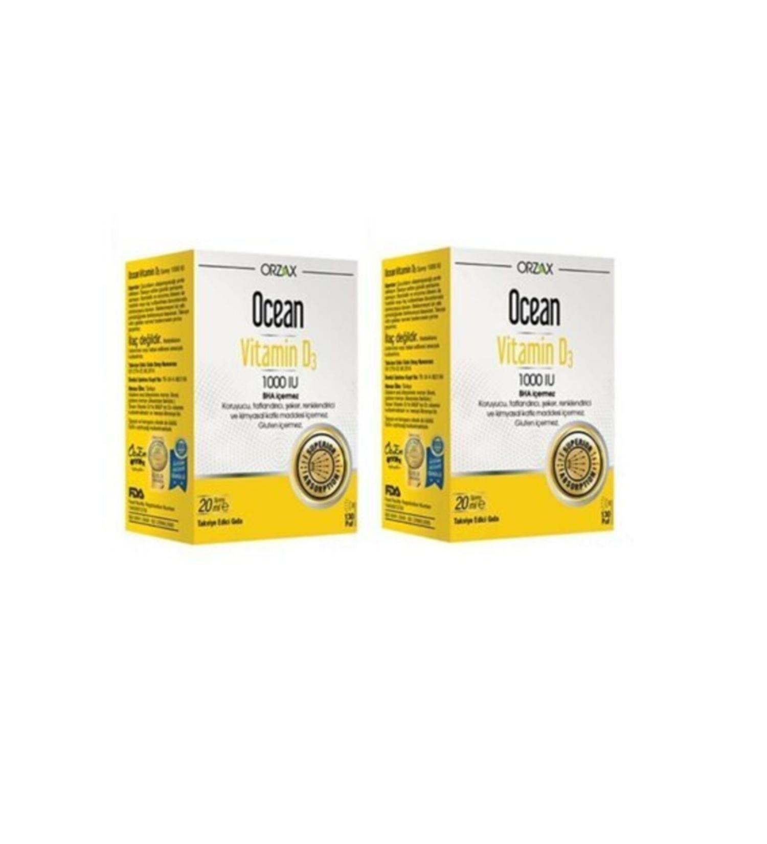 Ocean Ocean Vitamin D3 1000 20 Ml Spray 2 Pieces